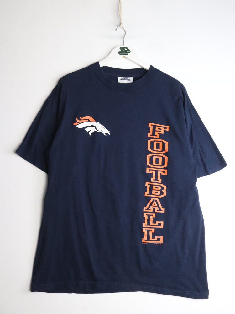 Vintage Denver Broncos T Shirt Mens Large Blue from propervintagecanada