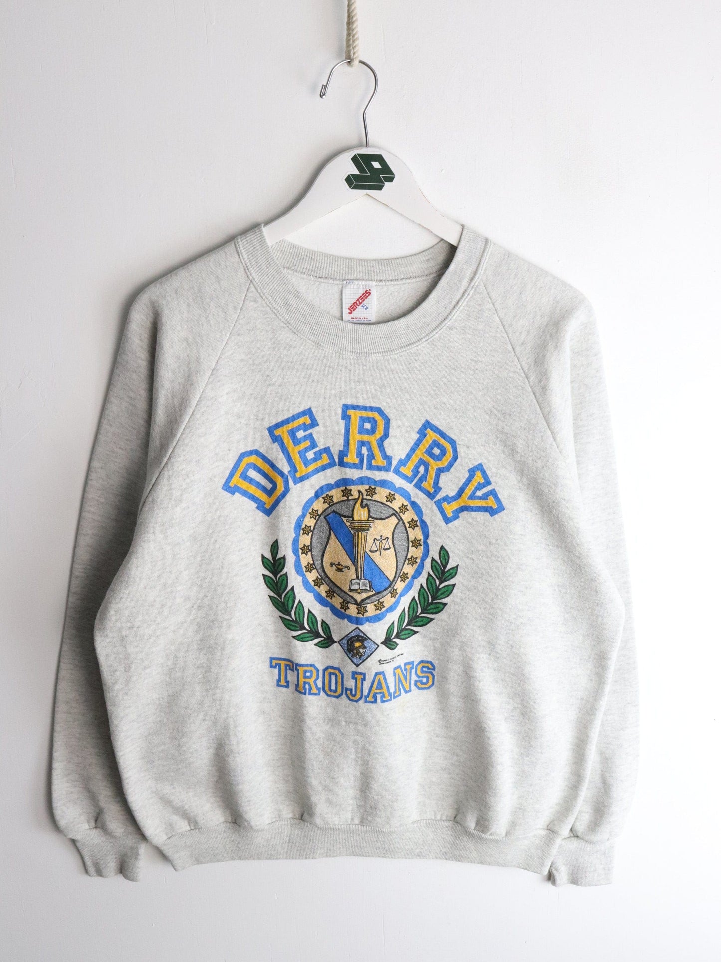 Vintage Derry Trojans Sweatshirt Mens Medium Grey from propervintagecanada