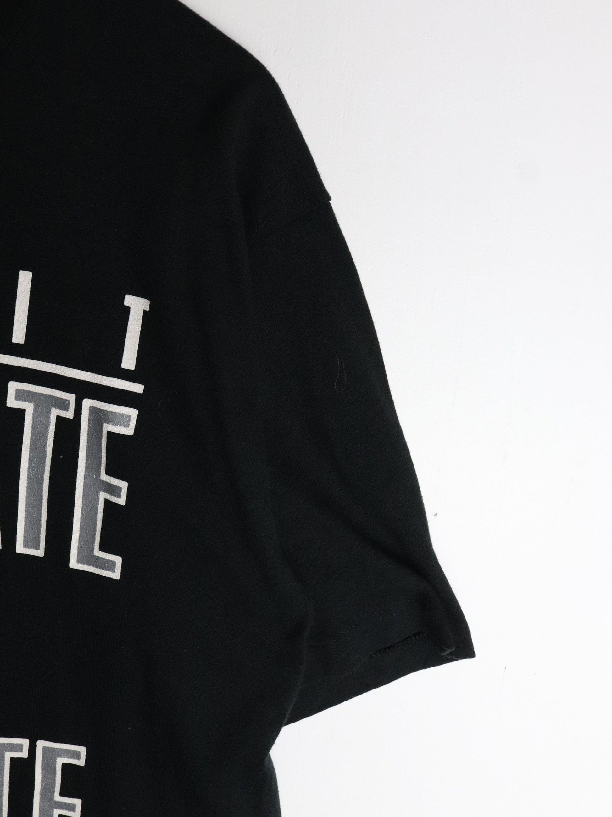 Vintage Detroit Basketball T Shirt Fits Mens Large Black 90s from propervintagecanada