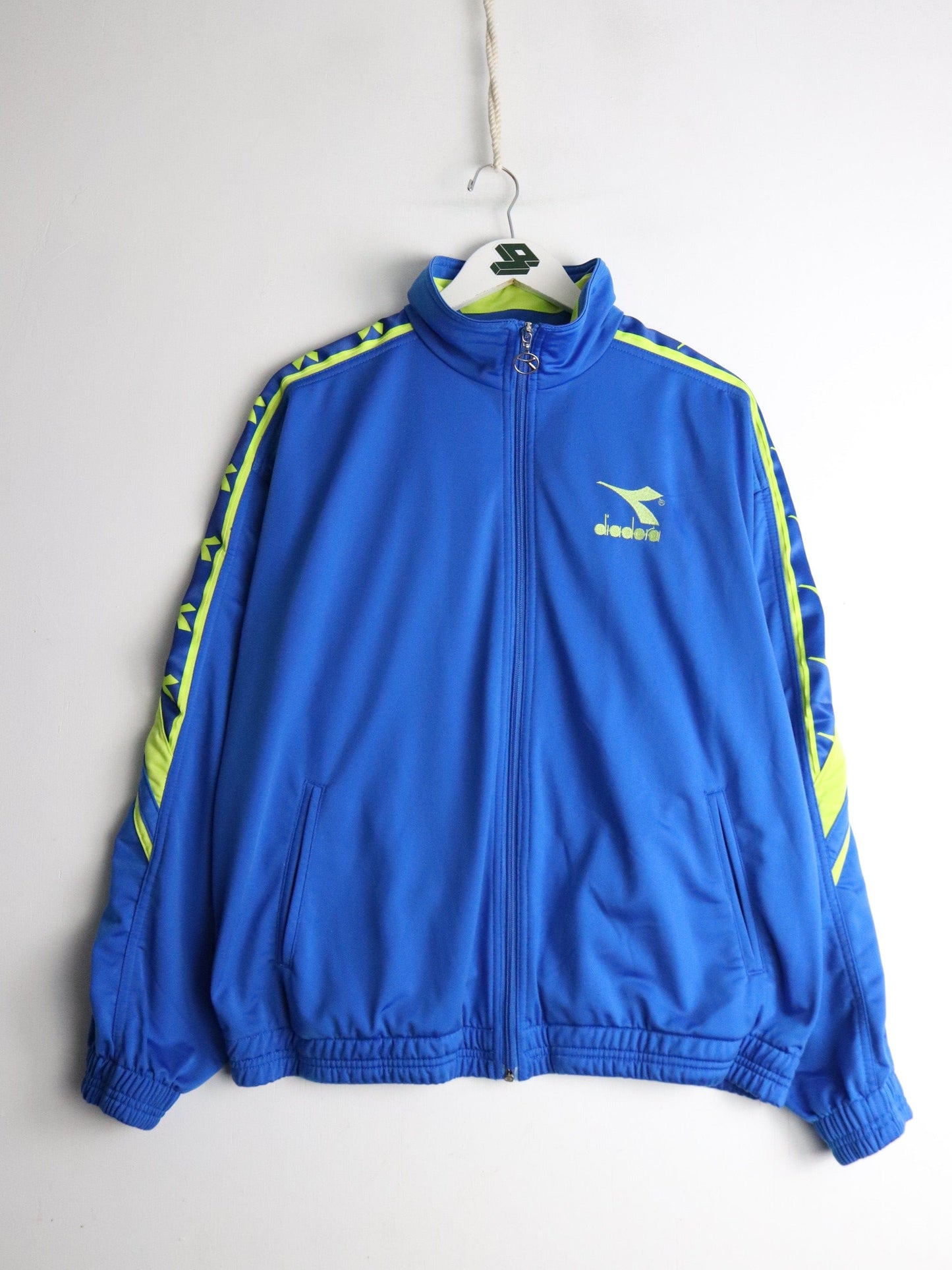 Vintage Diadora Track Jacket Mens 42 Large Blue