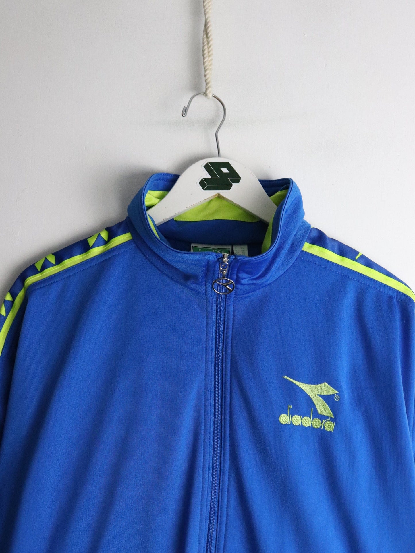 Vintage Diadora Track Jacket Mens 42 Large Blue