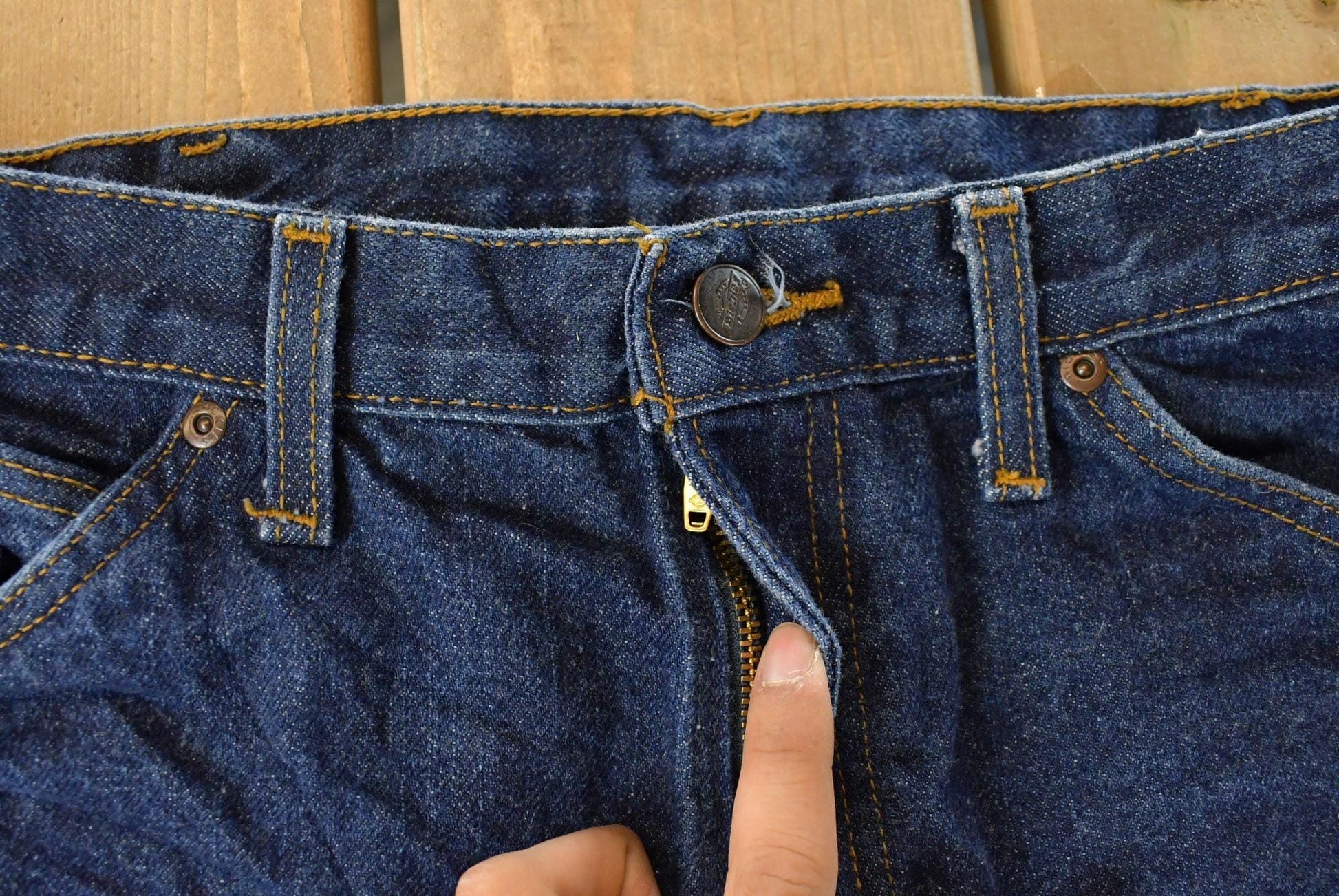Vintage Dickies Denim Carpenter Jeans, Men's 34x30, Y2K Workwear from propervintagecanada