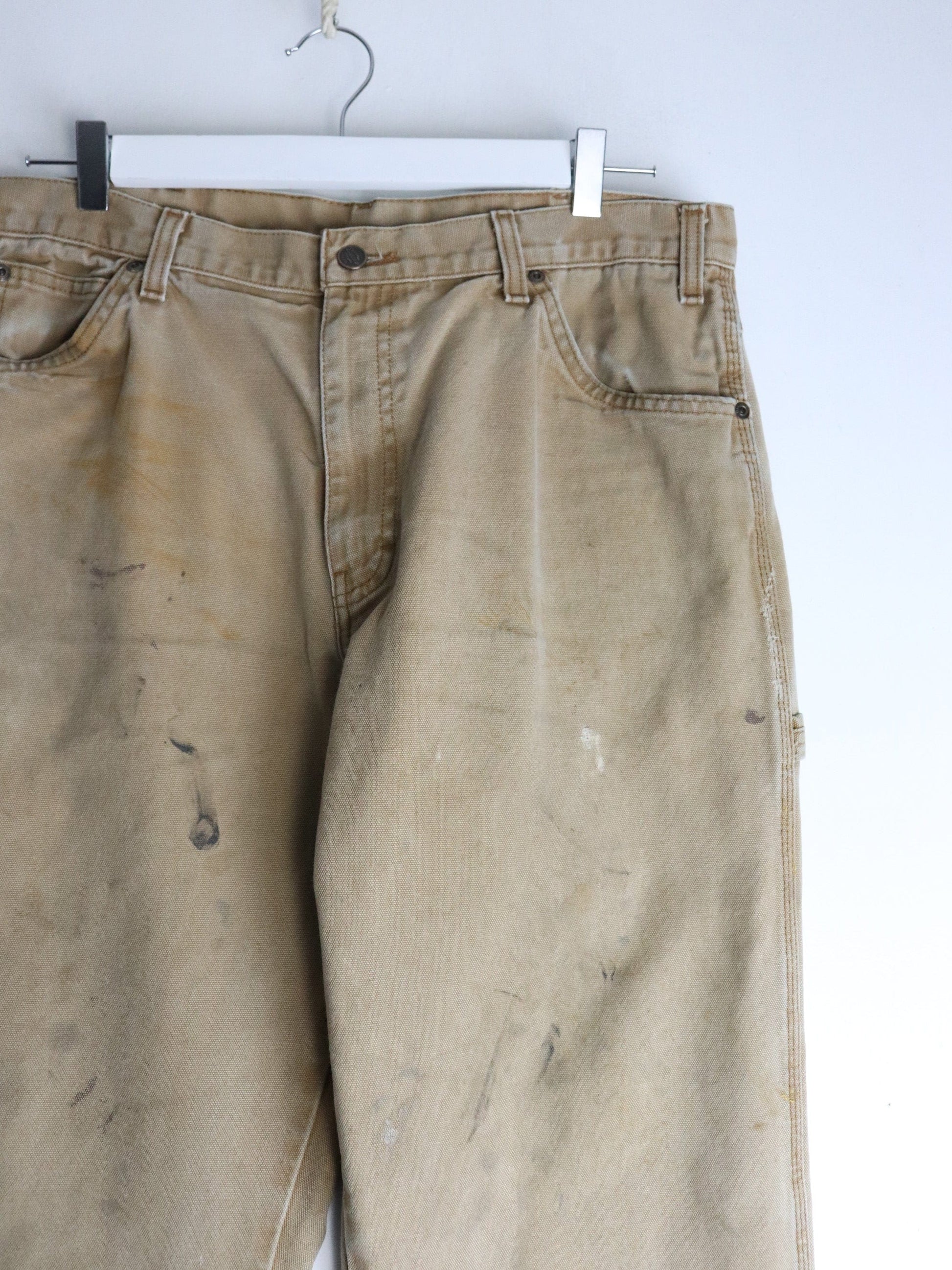 Vintage Dickies Pants Mens 36 x 30 Beige Work Wear from propervintagecanada