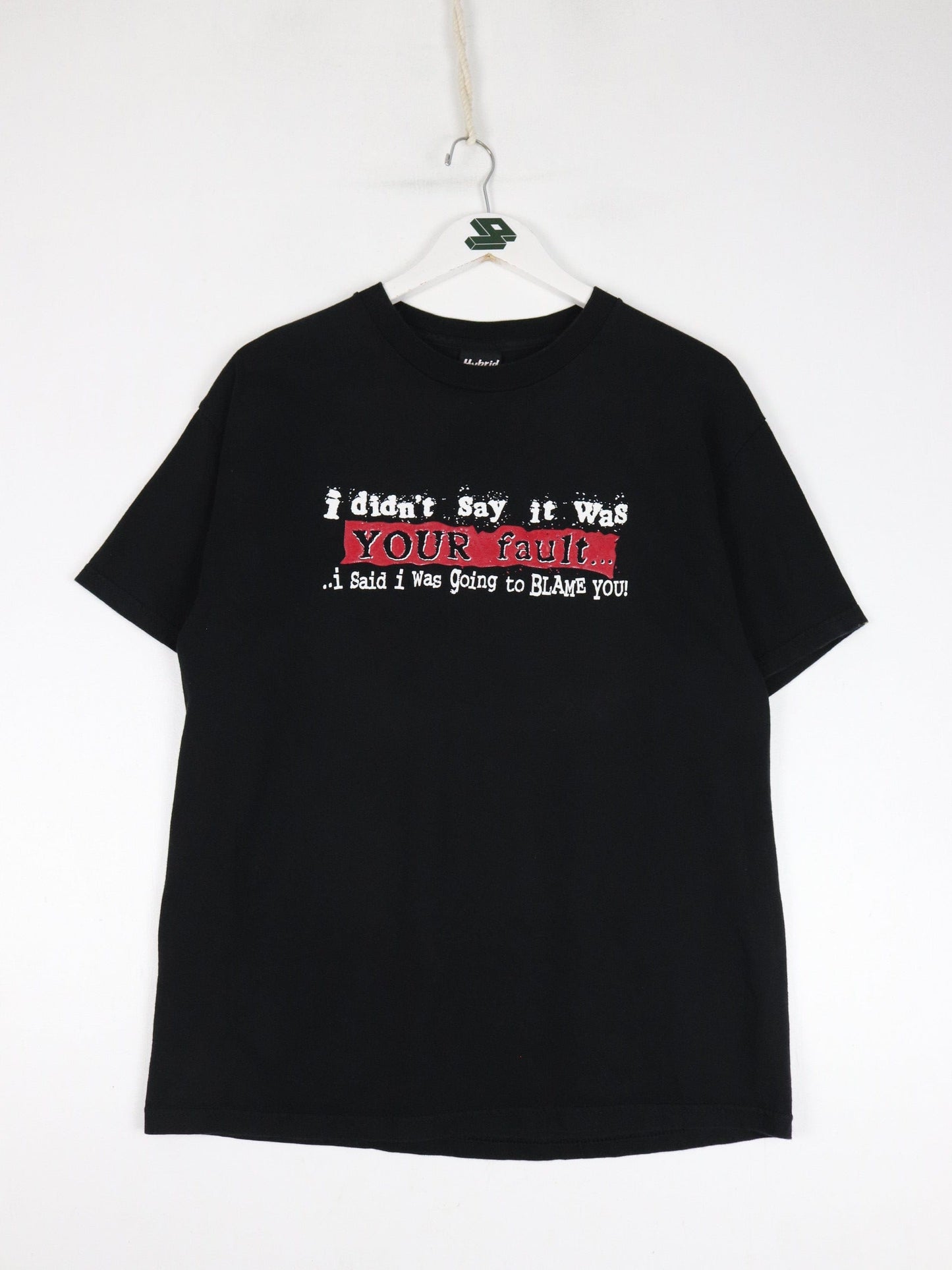 Vintage Didn't Say It Was Your Fault T Shirt Mens Large Black Funny from propervintagecanada