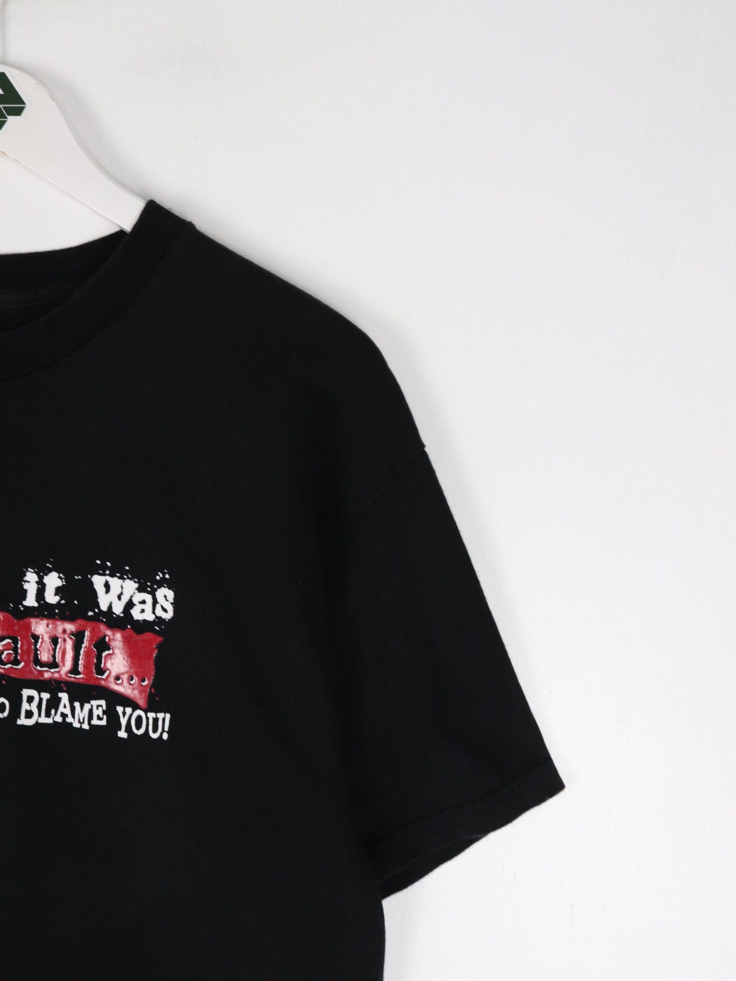Vintage Didn't Say It Was Your Fault T Shirt Mens Large Black Funny from propervintagecanada