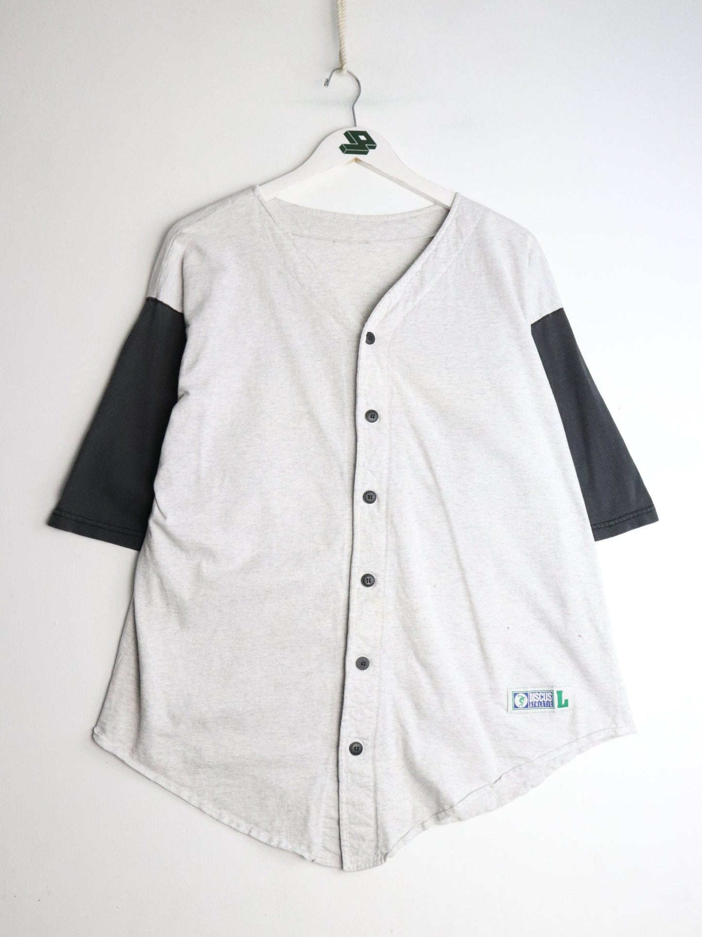 Vintage Discus Athletic Baseball Shirt Mens Large Grey from propervintagecanada