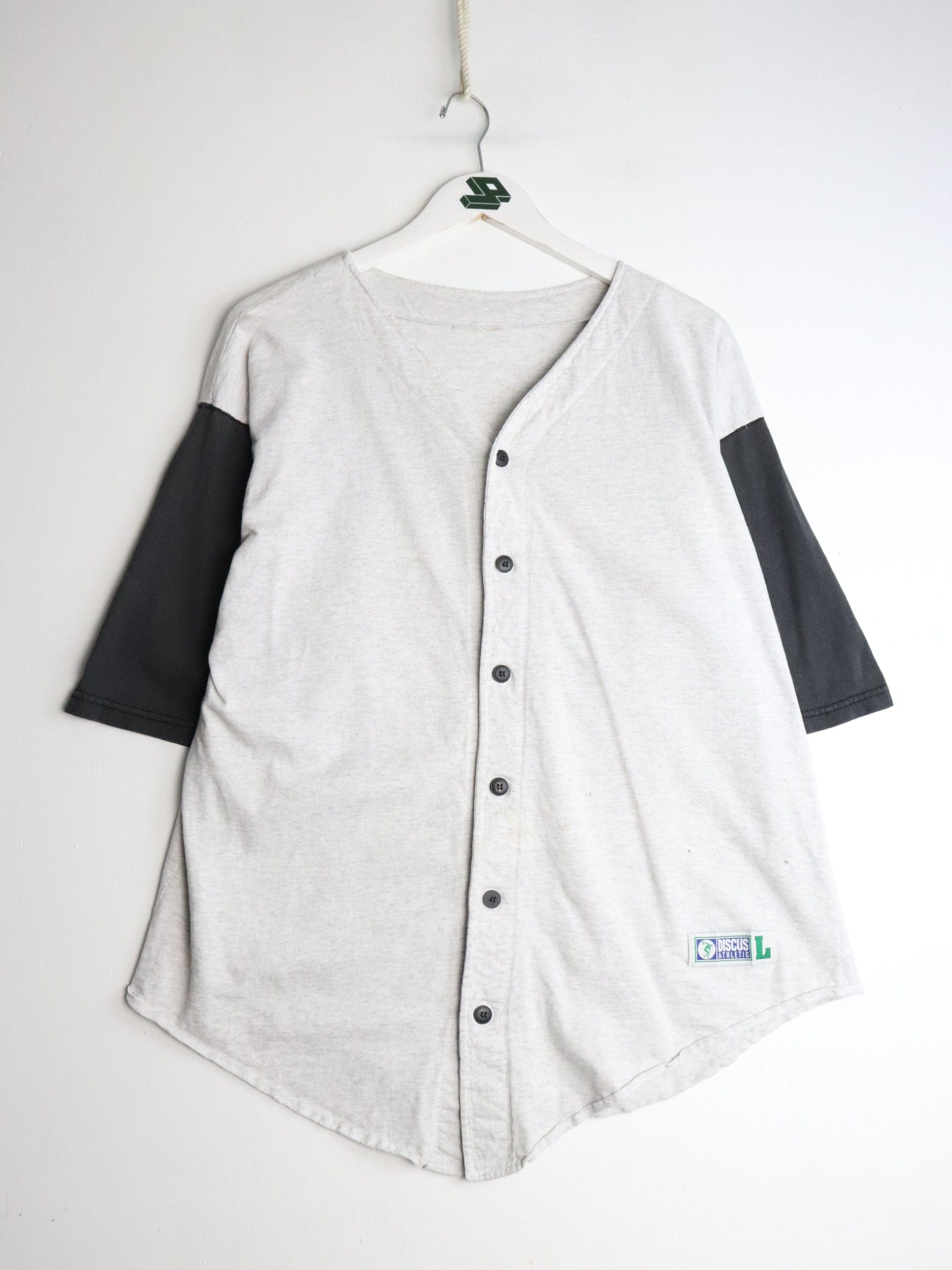 Vintage Discus Athletic Baseball Shirt Mens Large Grey from propervintagecanada