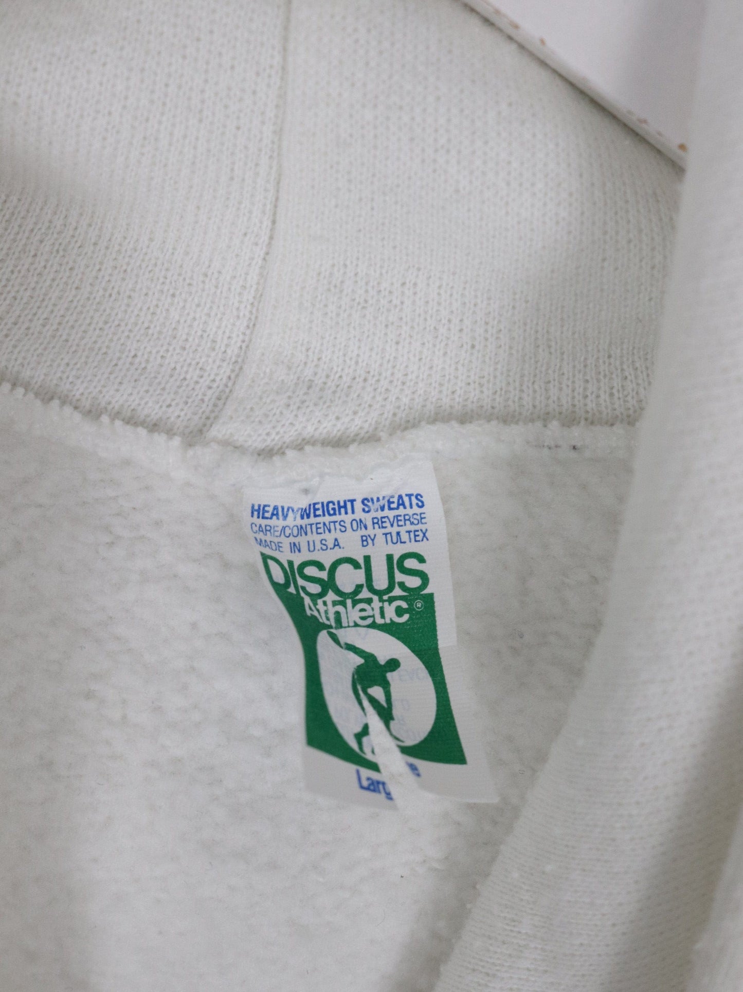Vintage Discus Athletic Sweatshirt Fits Mens Small WHite Hoodie