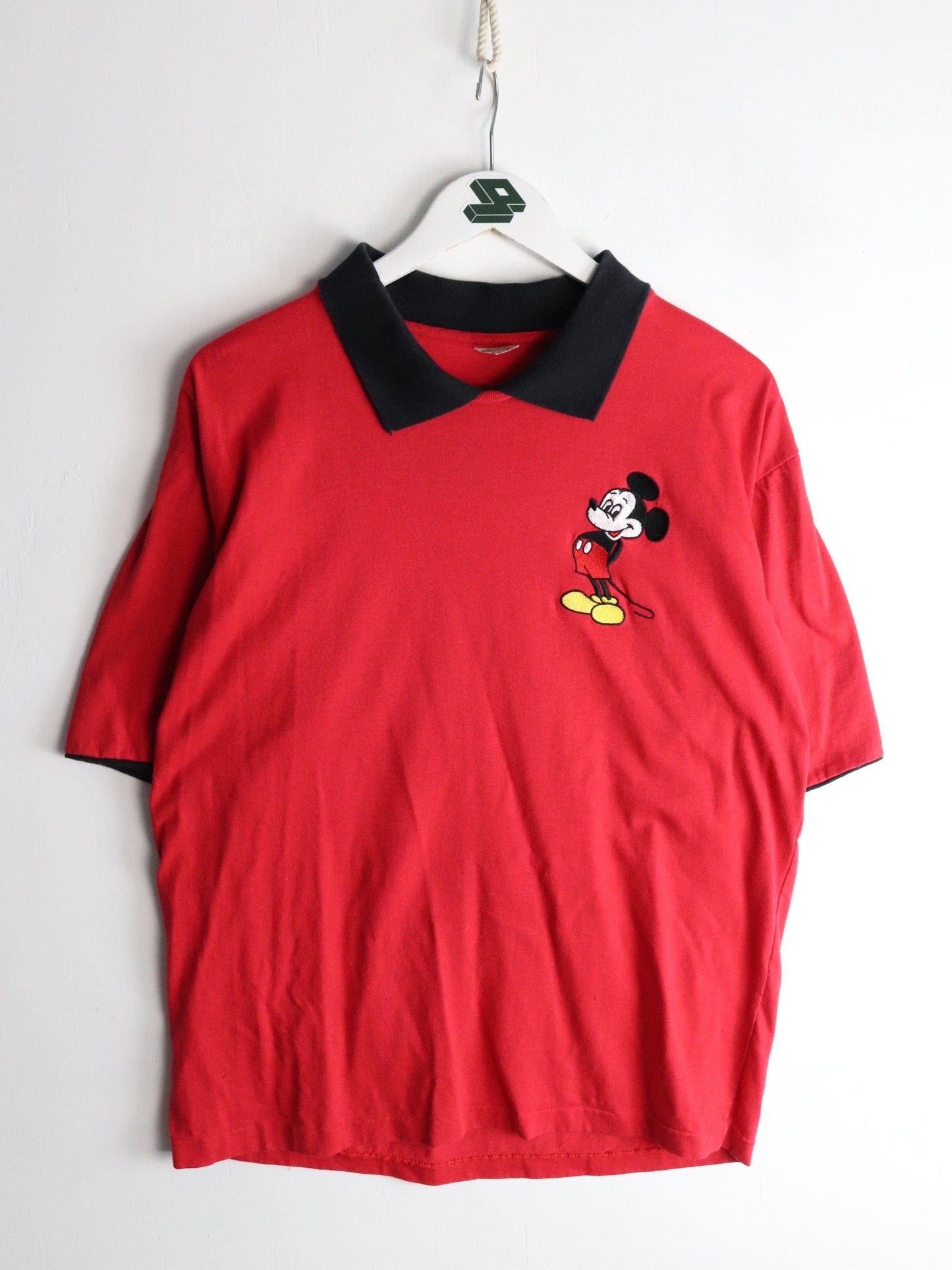 Vintage Disney Shirt Mens Large Red Mickey Mouse