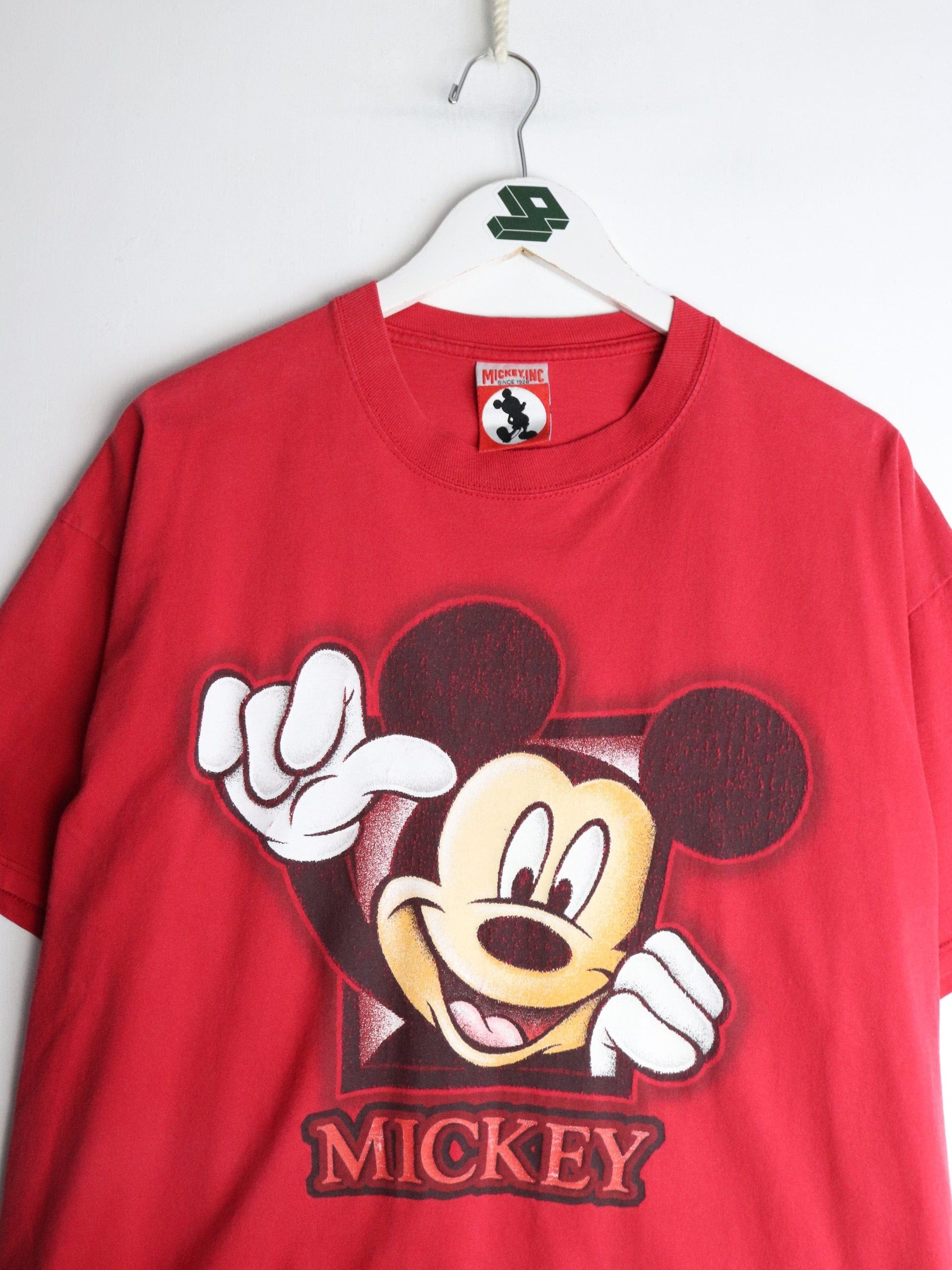 Vintage Disney T Shirt Mens XL Red Mickey Mouse from propervintagecanada