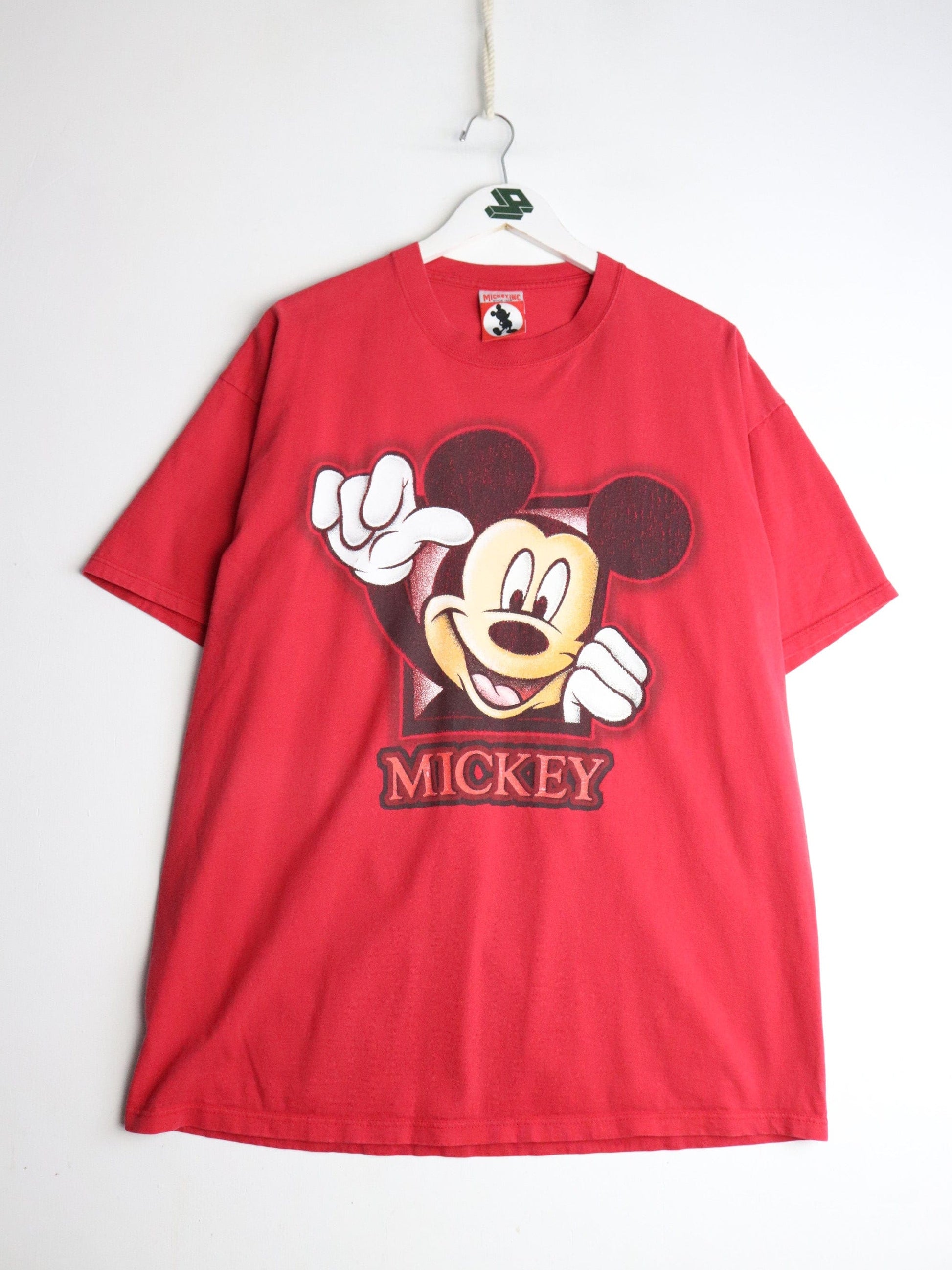 Vintage Disney T Shirt Mens XL Red Mickey Mouse from propervintagecanada