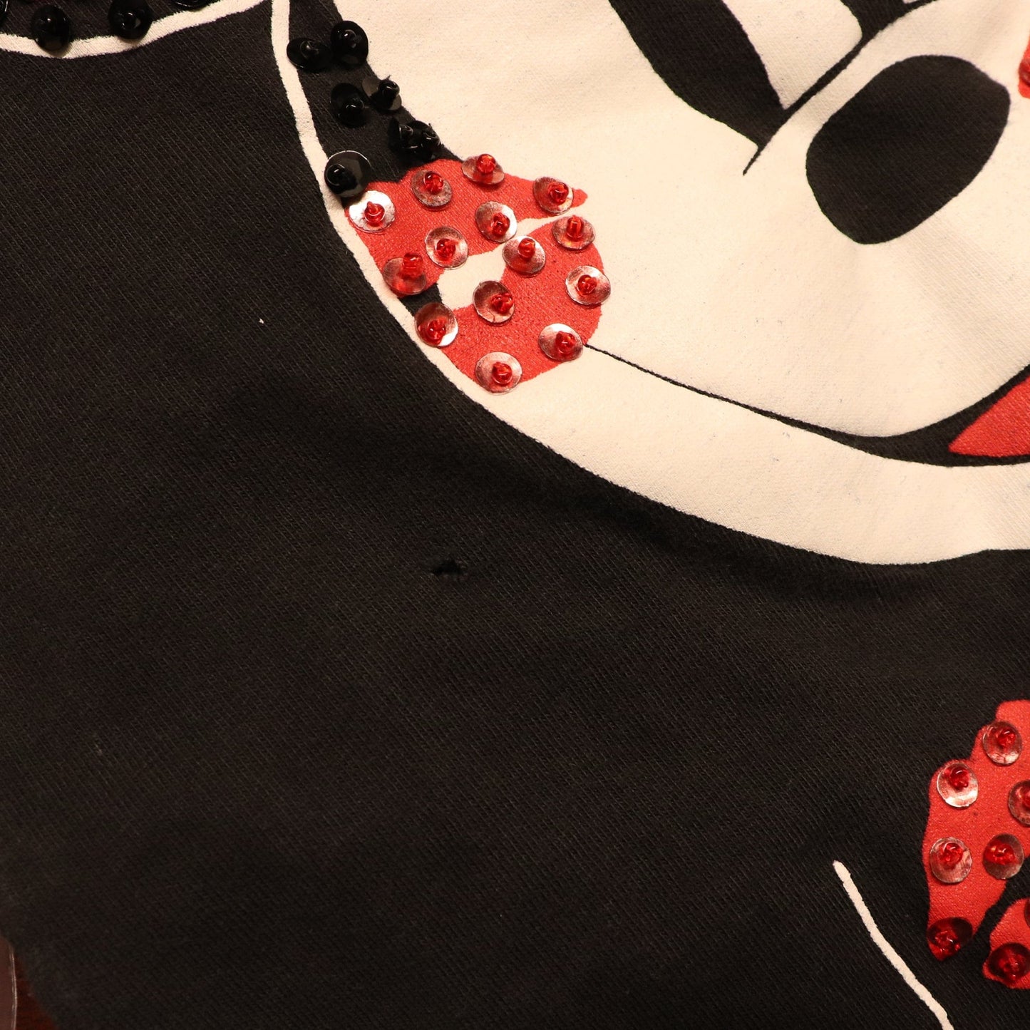 Vintage Disney T Shirt Womens Small Black Rhinestones Mickey Mouse from propervintagecanada