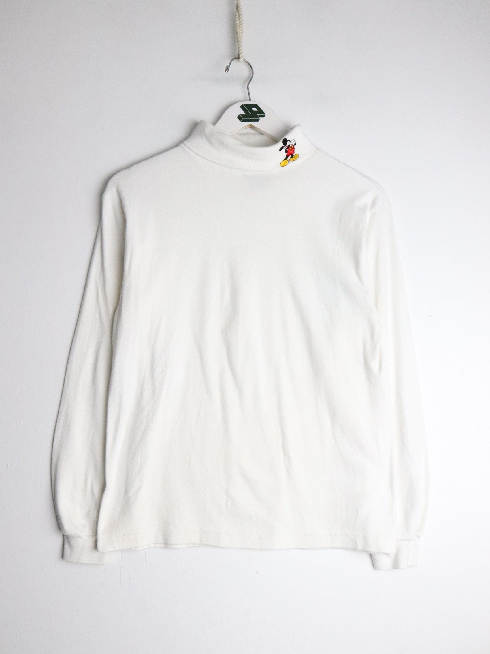 Vintage Disney T Shirt Youth Medium White Long Sleeve Turtle Neck from propervintagecanada