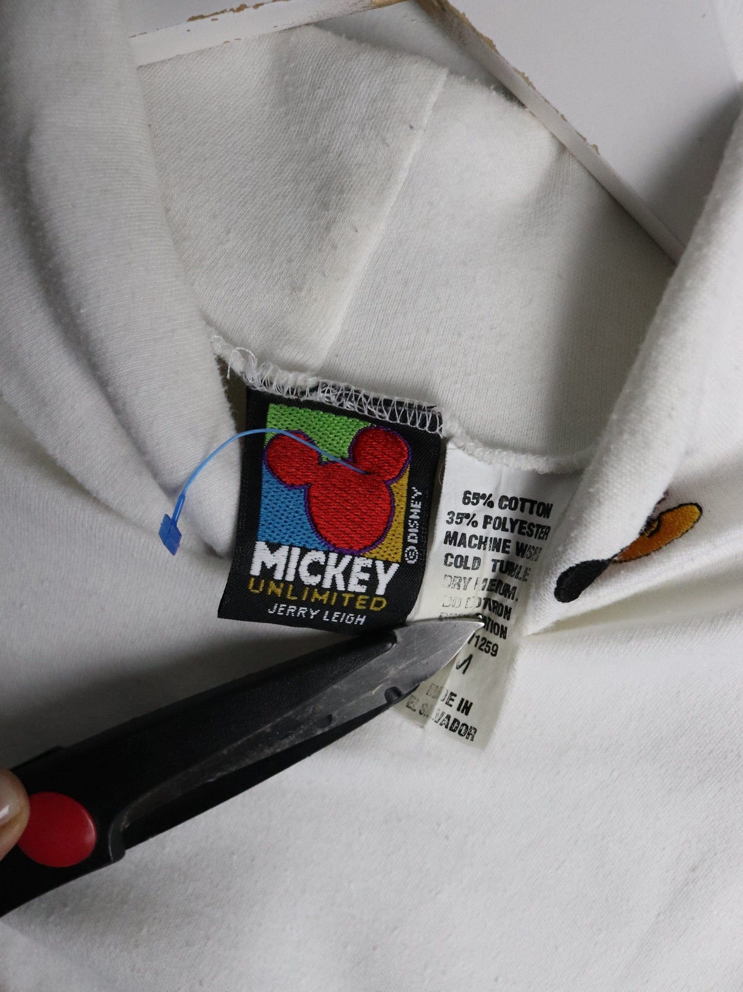 Vintage Disney T Shirt Youth Medium White Long Sleeve Turtle Neck from propervintagecanada