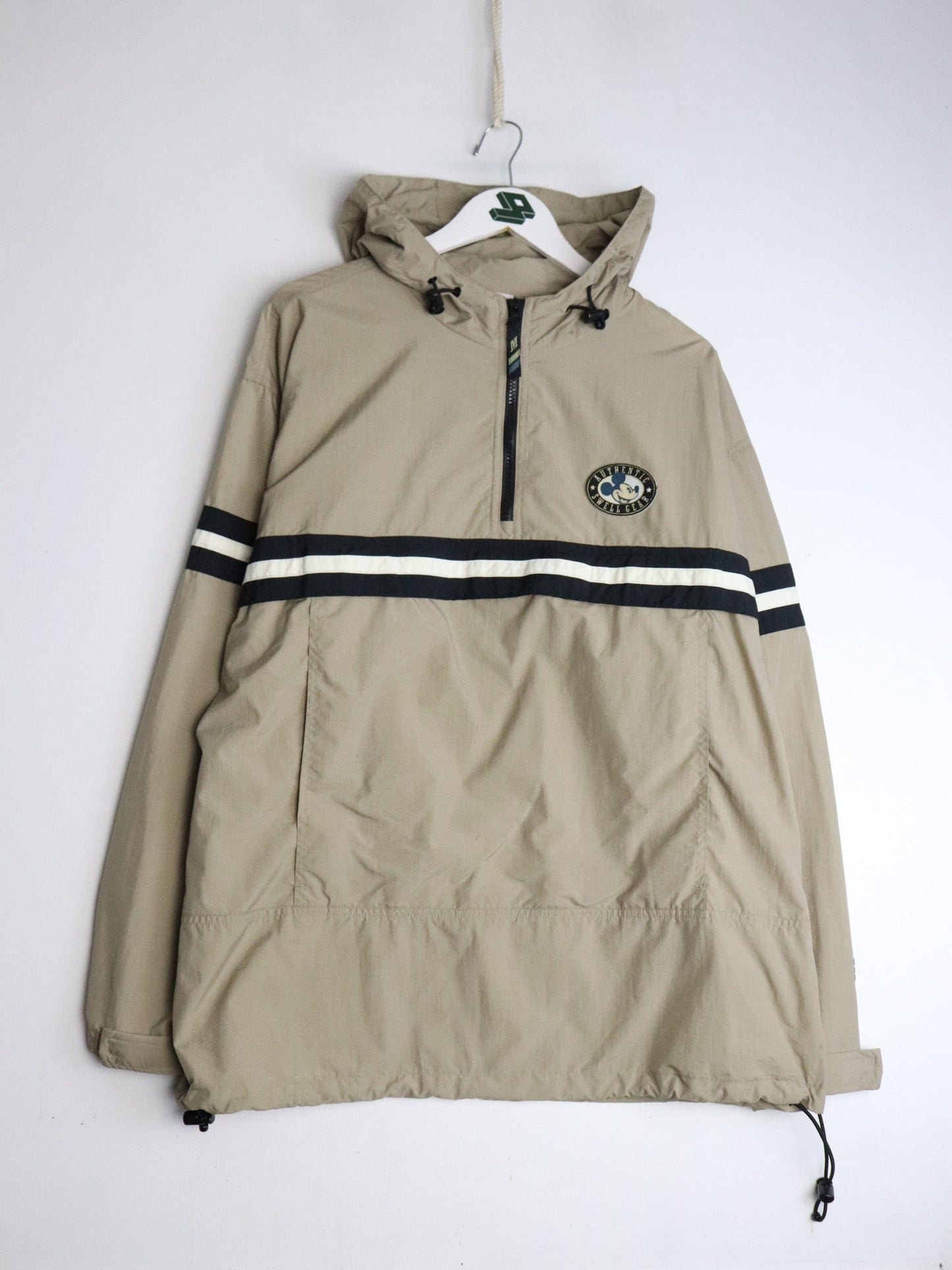 Vintage Disney Windbreaker Mens Medium Beige Anorak from propervintagecanada