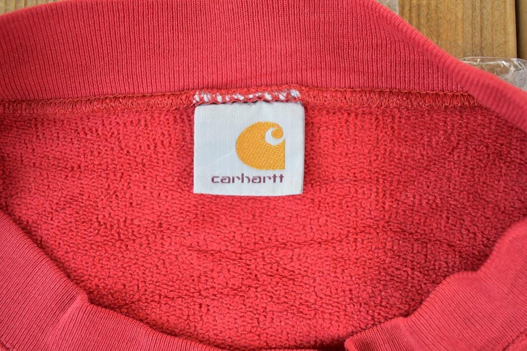 Vintage Distressed Carhartt Crewneck Sweatshirt Men's XL from propervintagecanada