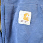 Vintage Distressed Carhartt Full Zip Fleece Lined Hoodie Sweatshirt Men's XL from propervintagecanada