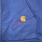 Vintage Distressed Carhartt Full Zip Fleece Lined Hoodie Sweatshirt Vest Men's XL from propervintagecanada