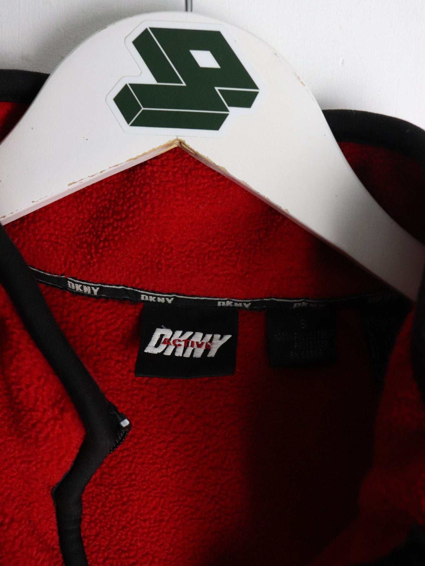 Vintage DKNY Sweater Mens Small Red Fleece