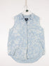 Vintage Dockers Shirt Womens Small Blue Floral Button Up Vest from propervintagecanada