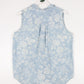 Vintage Dockers Shirt Womens Small Blue Floral Button Up Vest from propervintagecanada