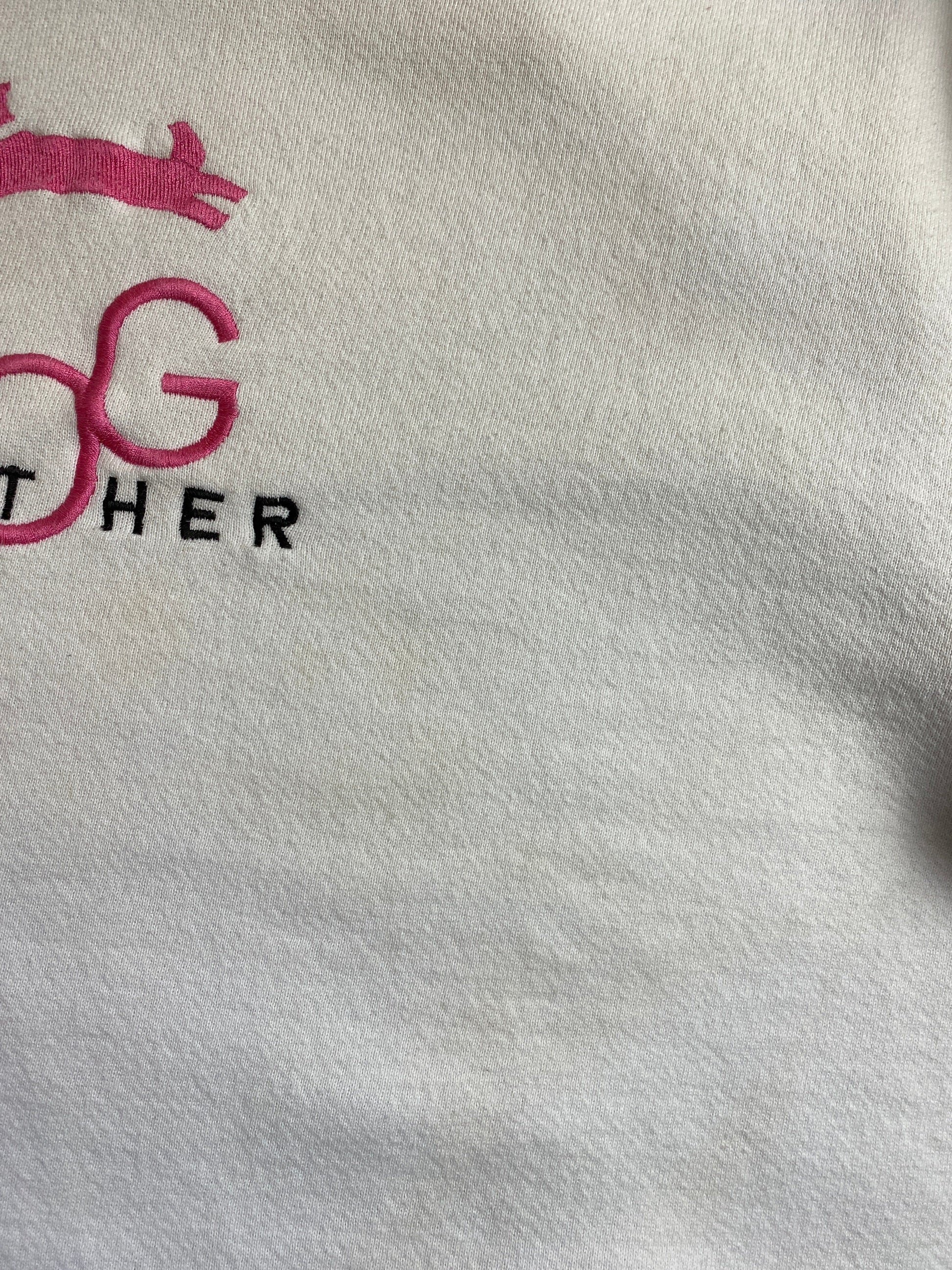 Vintage Dog Mother Sweatshirt Mens Small White from propervintagecanada