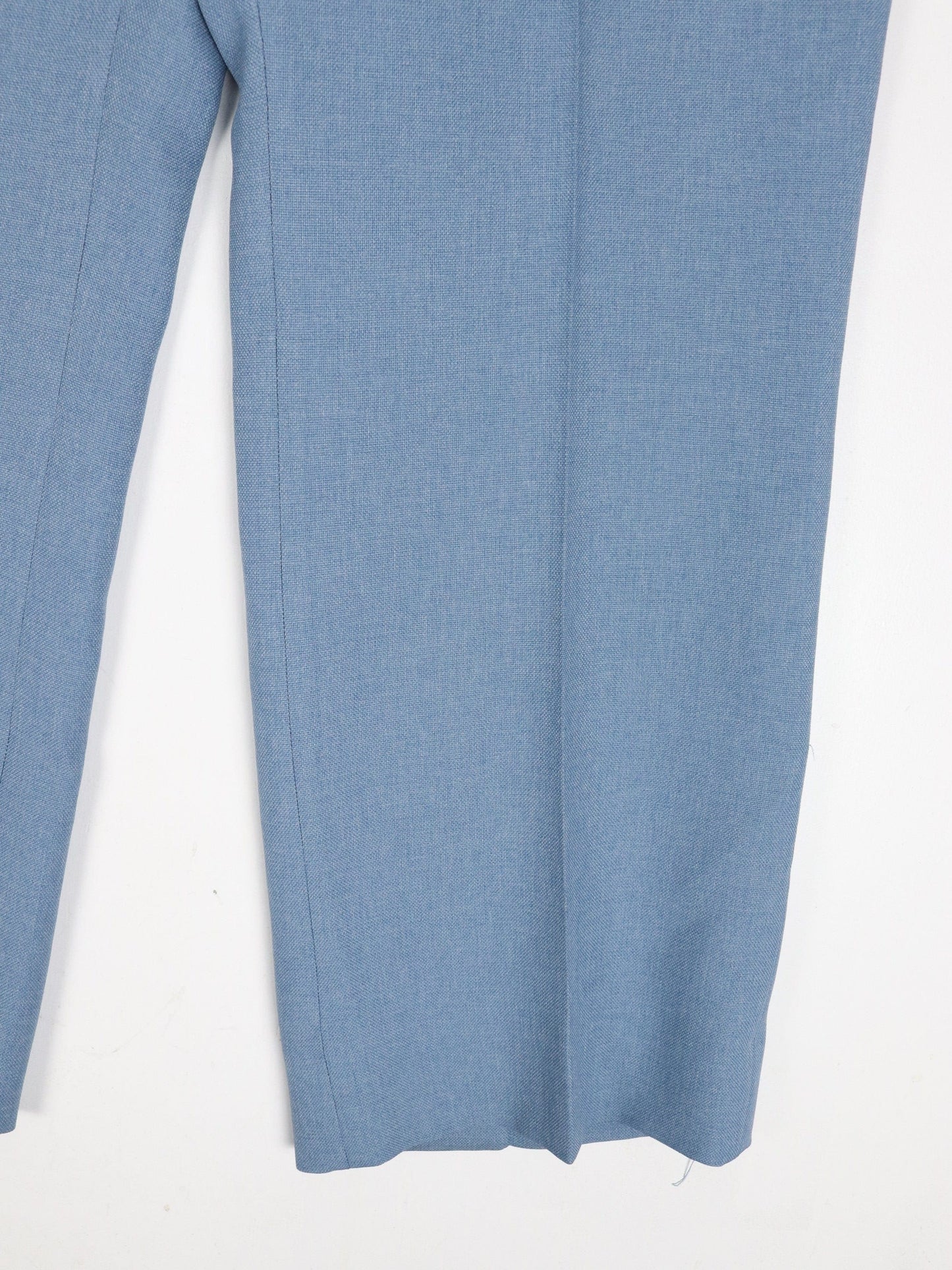 Vintage Dress Pants Mens 36 x 29 Blue Pleated Trousers