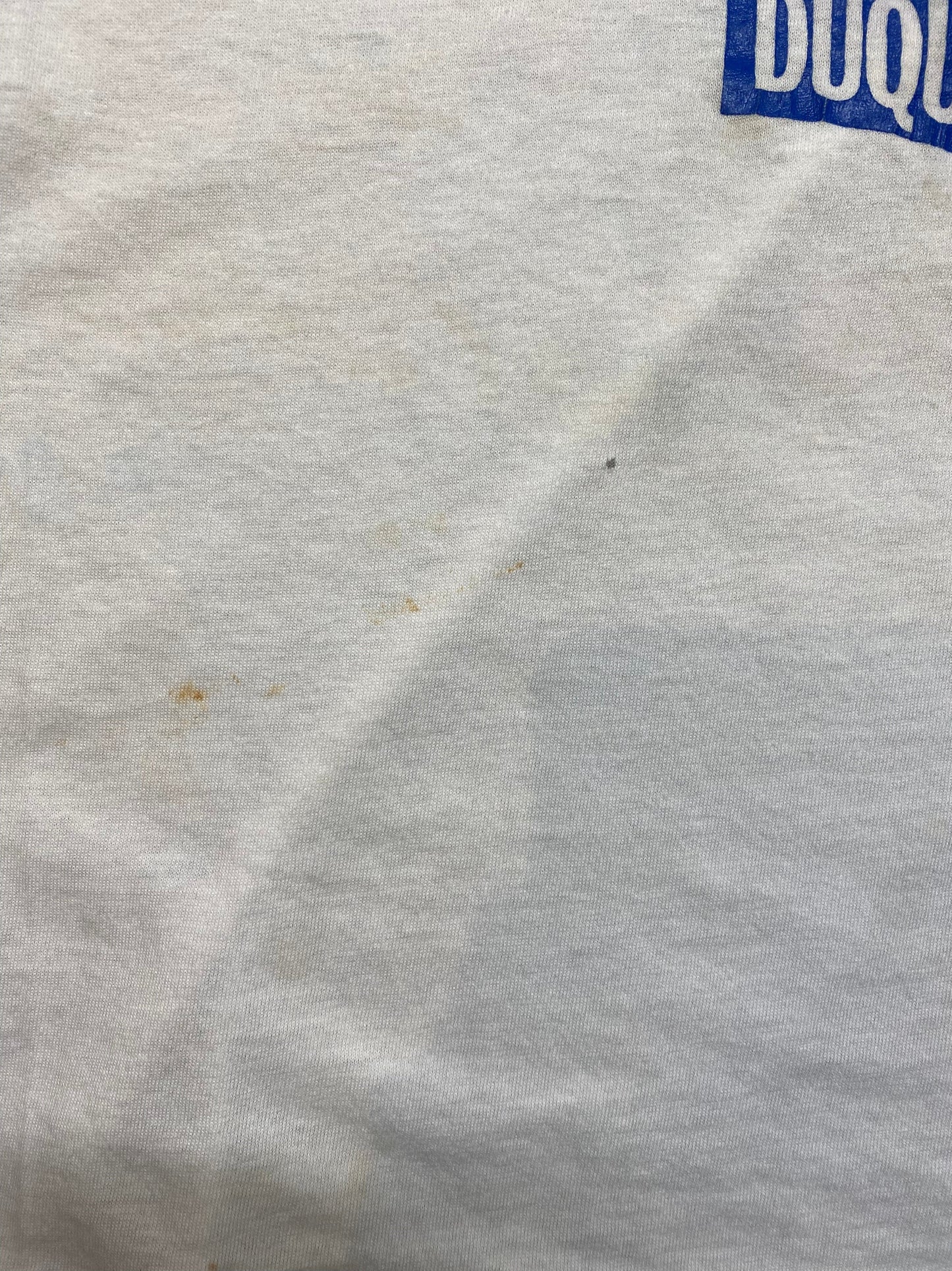 Vintage Duquesne University T Shirt Fits Mens Medium White College 80s