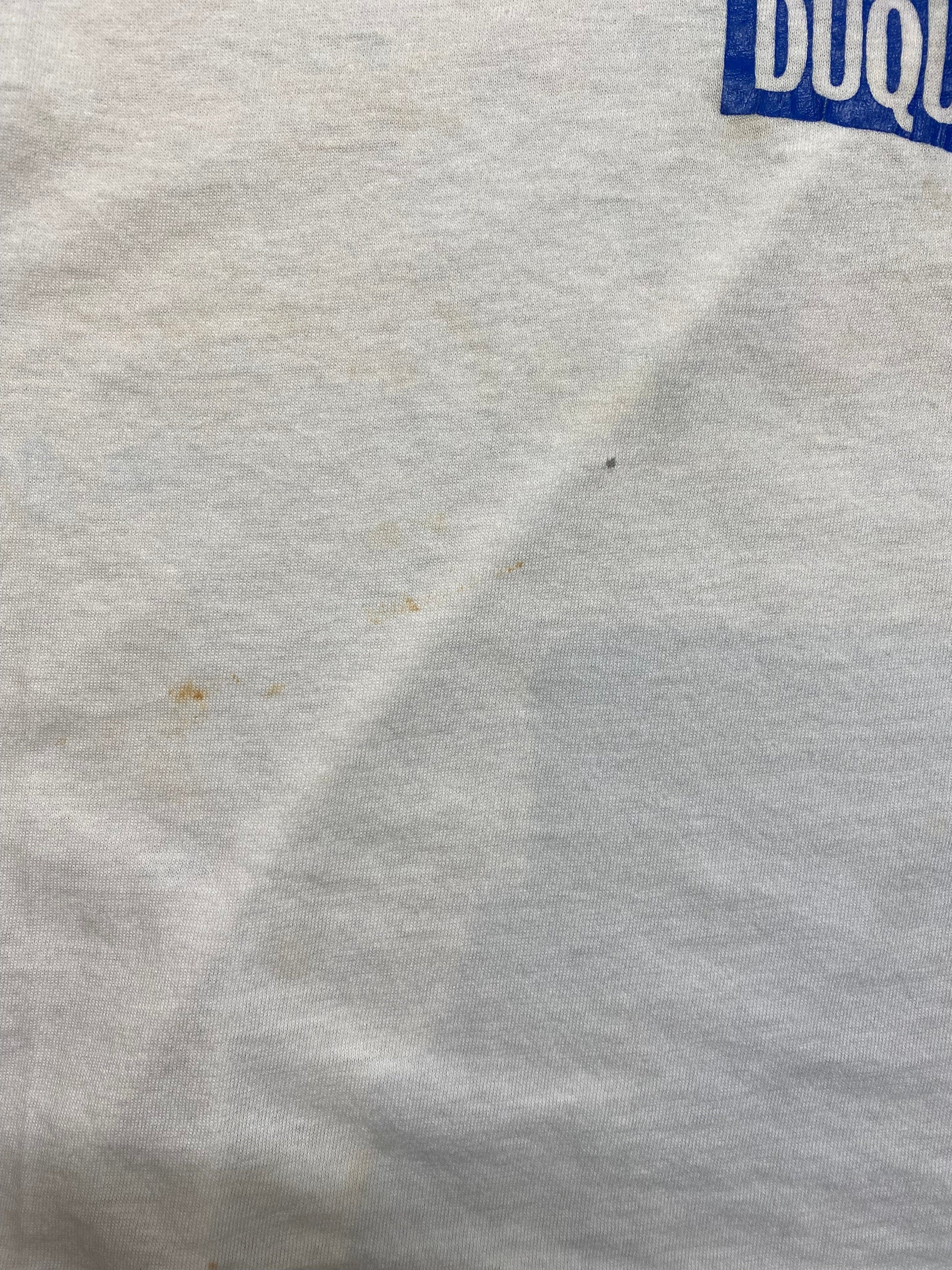 Vintage Duquesne University T Shirt Fits Mens Medium White College 80s