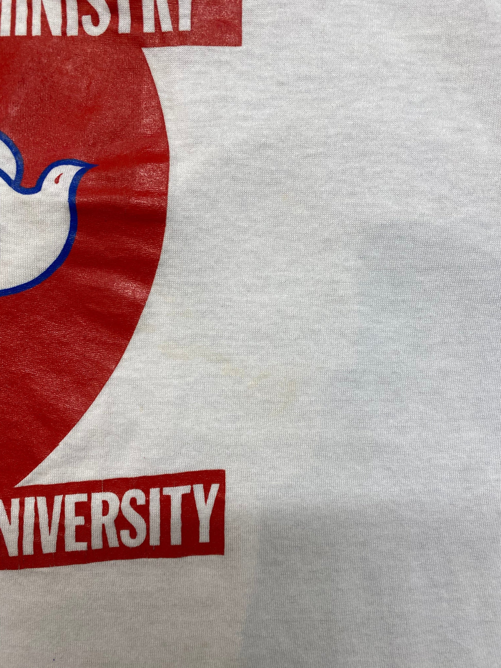 Vintage Duquesne University T Shirt Fits Mens Medium White College 80s