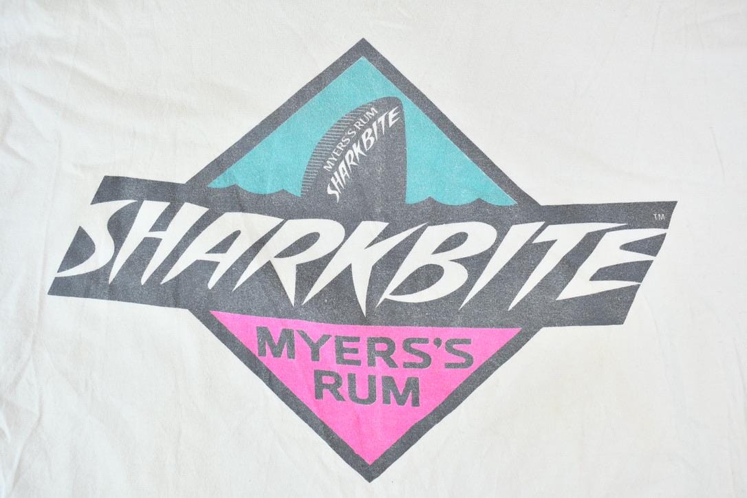 Vintage Early 1990s Myers' Rum Shark Bite Single Stitch Graphic T-Shirt Men's M from propervintagecanada