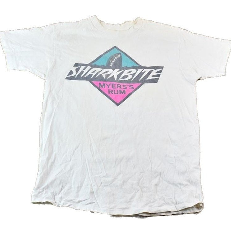 Vintage Early 1990s Myers' Rum Shark Bite Single Stitch Graphic T-Shirt Men's M from propervintagecanada