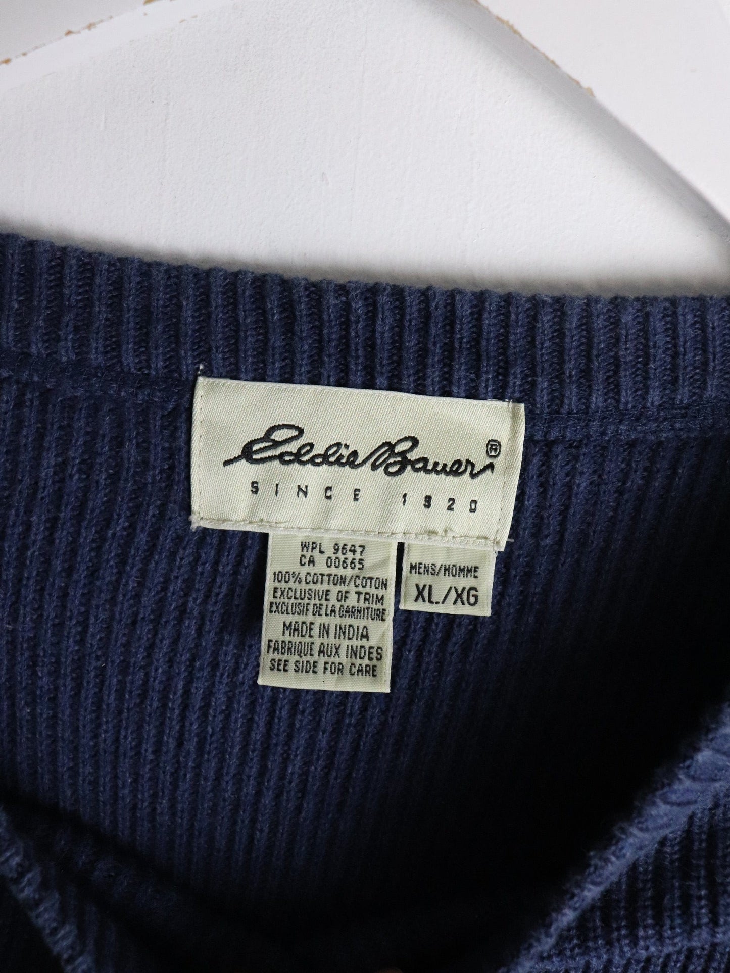 Vintage Eddie Bauer Knit Sweater Mens XL Blue from propervintagecanada