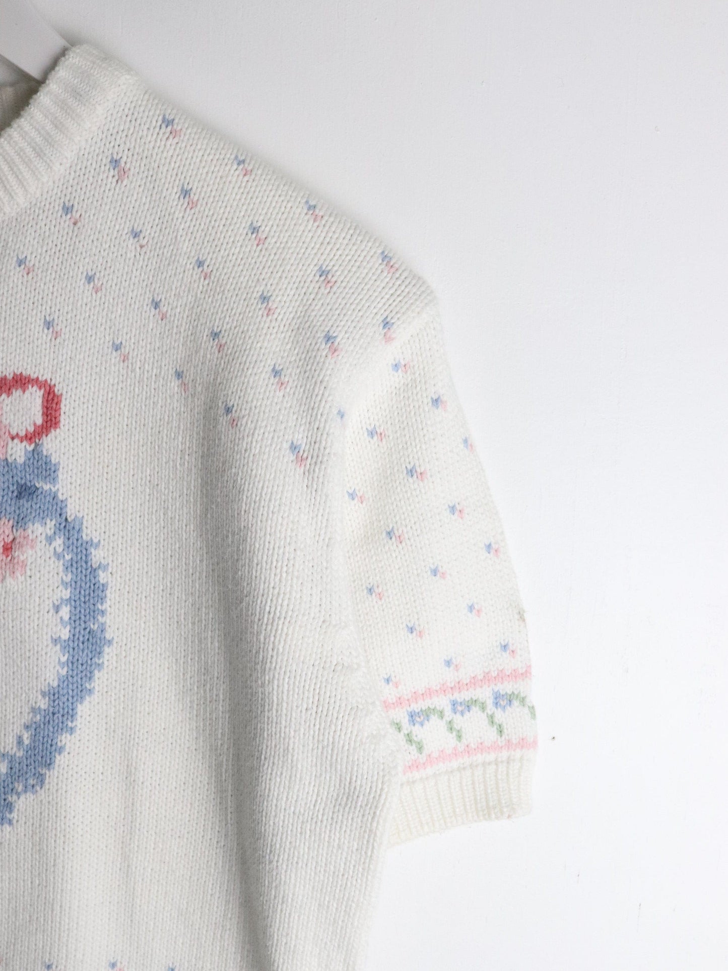 Vintage Eddie Bauer Sweater Womens Small White Knit Short Sleeve from propervintagecanada