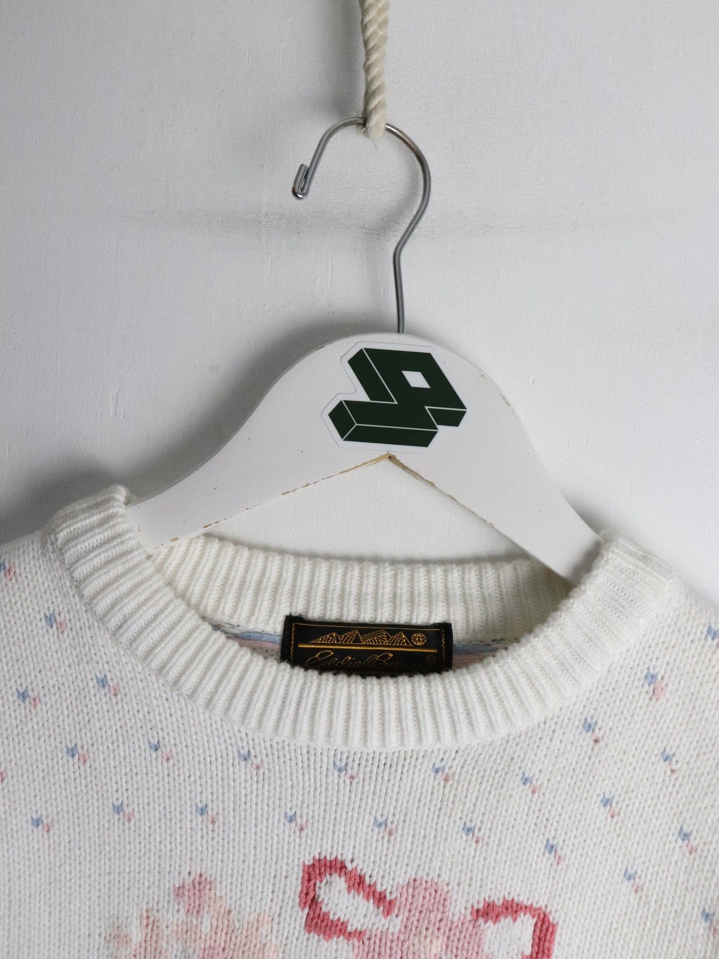 Vintage Eddie Bauer Sweater Womens Small White Knit Short Sleeve from propervintagecanada