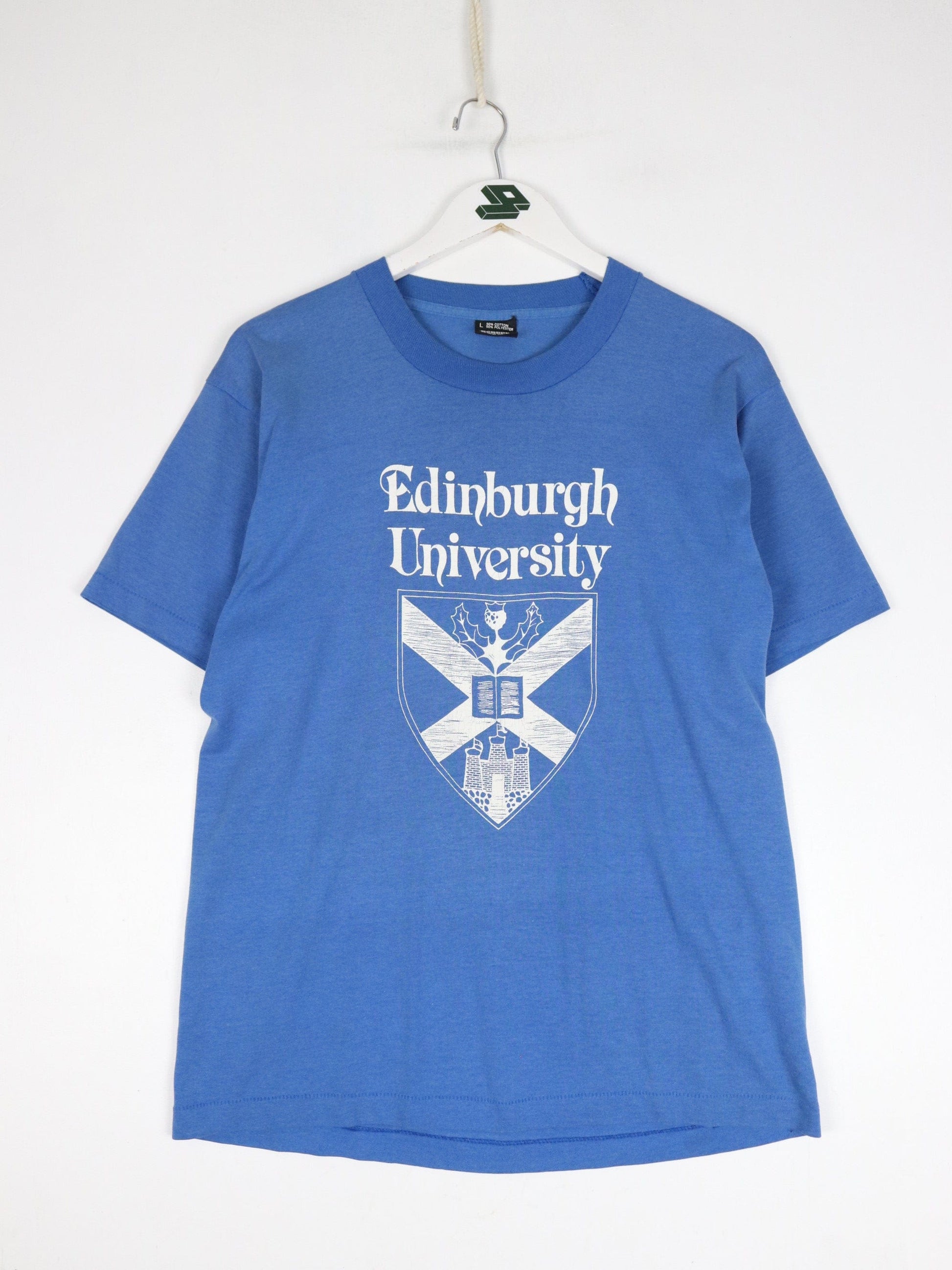 Vintage Edinburgh University T Shirt Mens Large Blue 90s from propervintagecanada