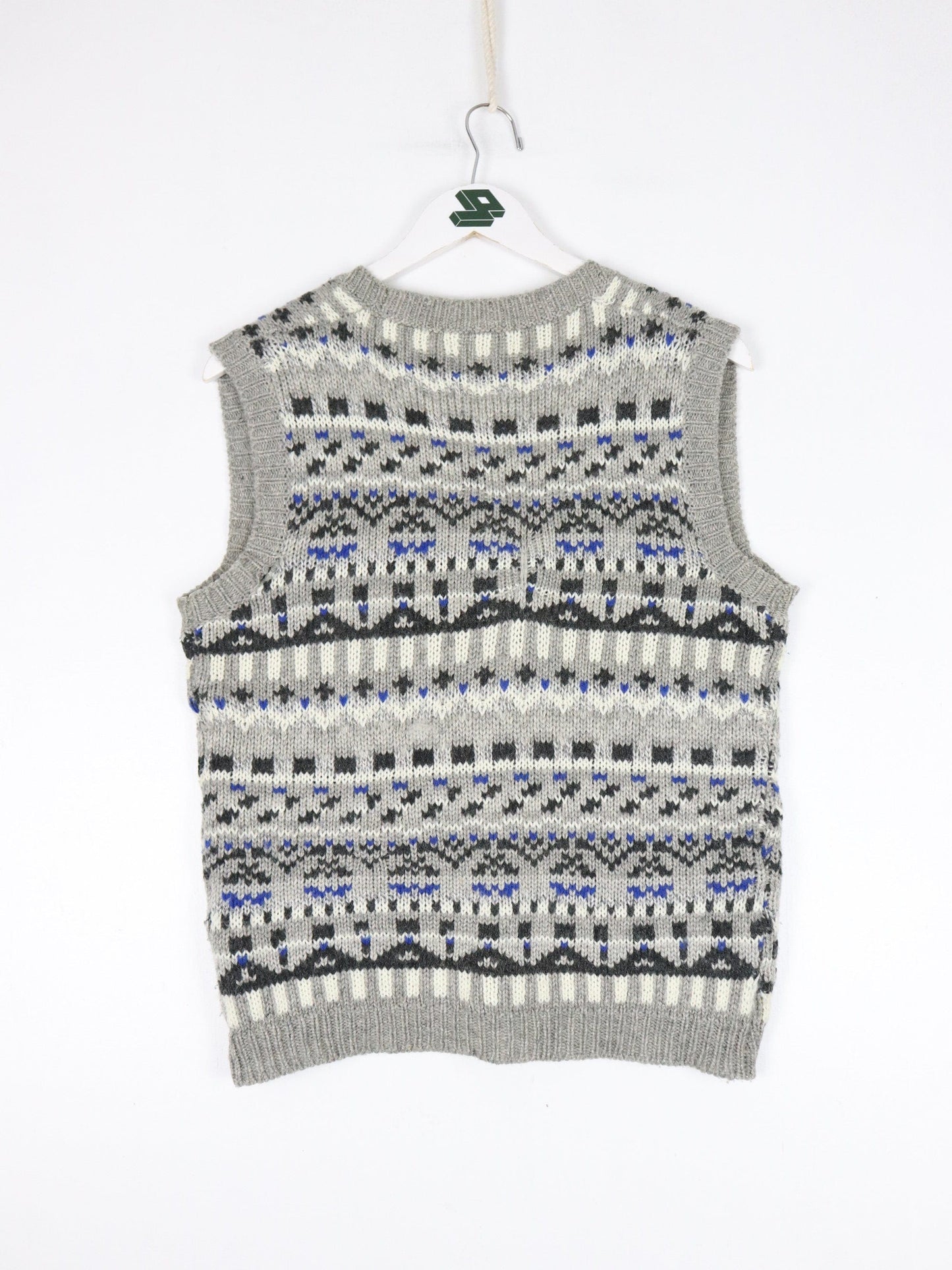 Vintage Espirit Vest Womens Medium Grey Knit Cardigan Sweater from propervintagecanada