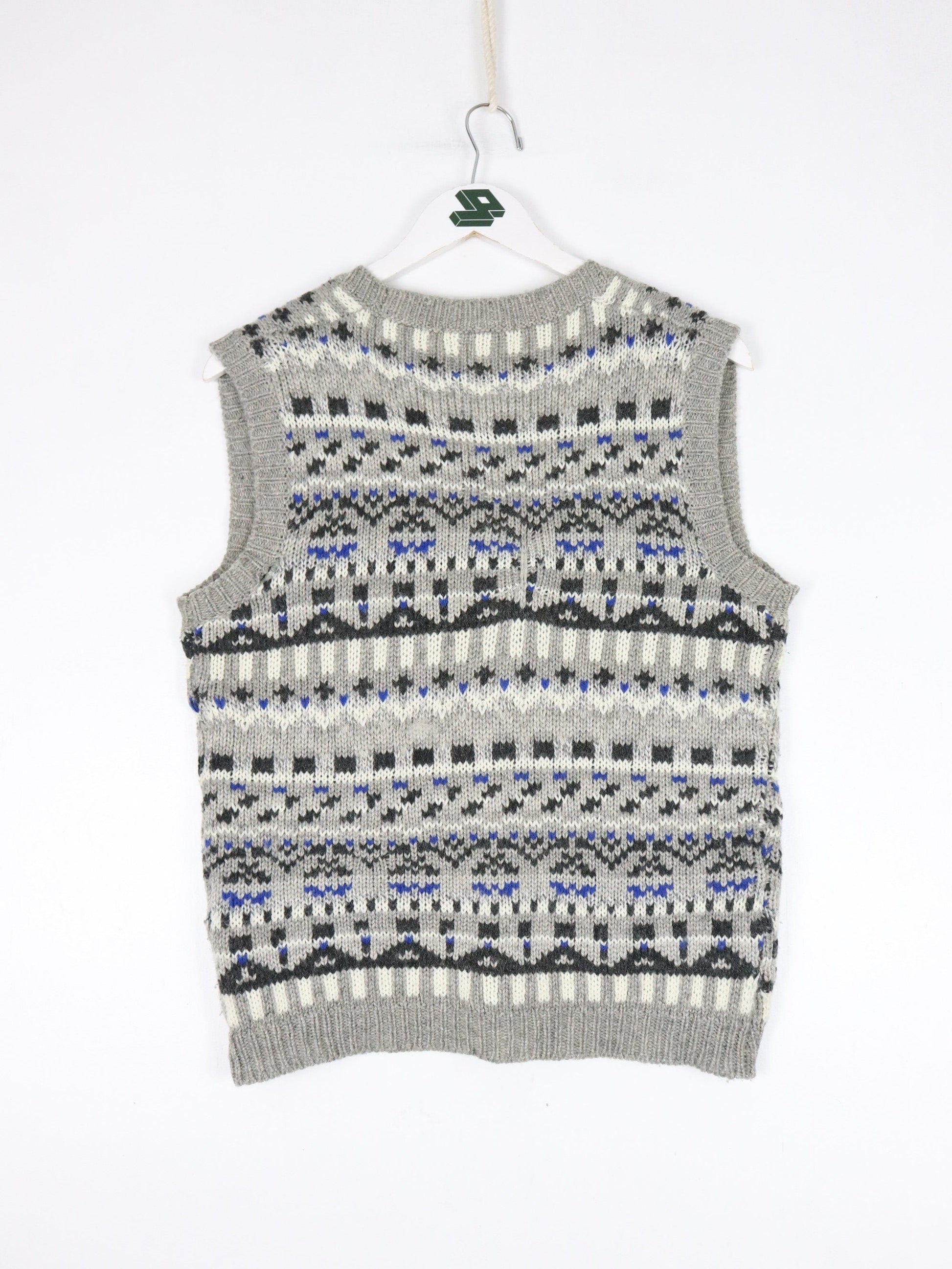 Vintage Espirit Vest Womens Medium Grey Knit Cardigan Sweater from propervintagecanada