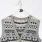 Vintage Espirit Vest Womens Medium Grey Knit Cardigan Sweater from propervintagecanada
