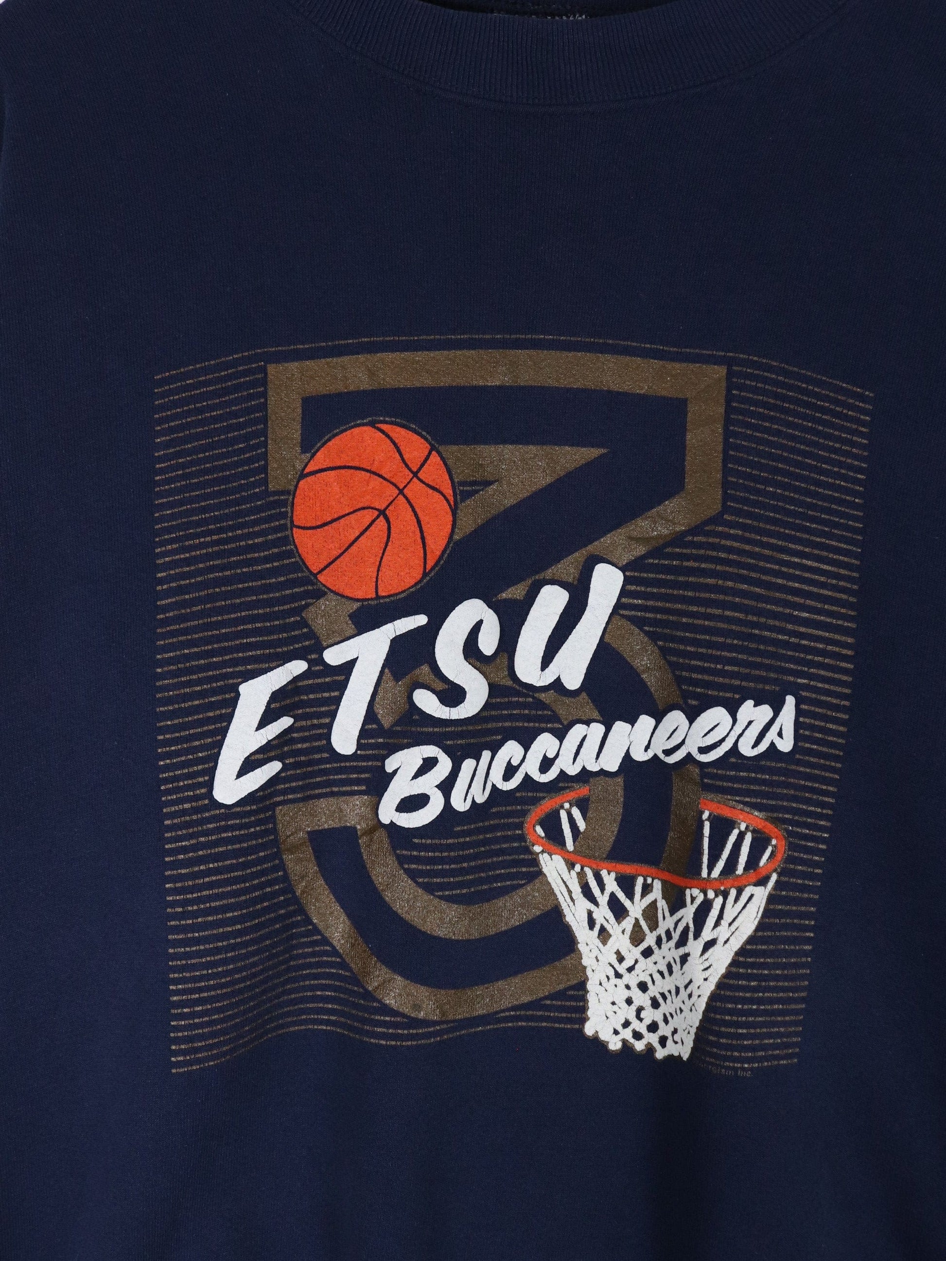 Vintage ETSU Sweatshirt Fits Mens Large Blue Basketball