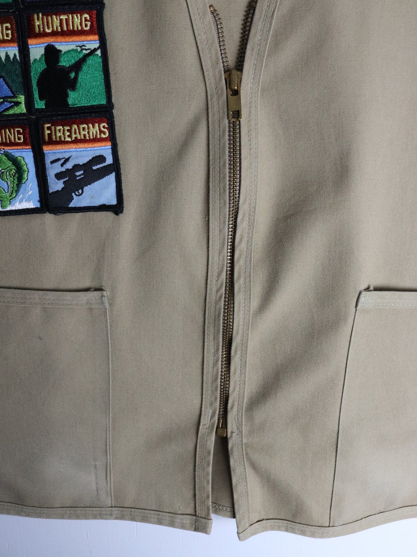 Vintage Fashion Seal Vest Mens Large Beige from propervintagecanada