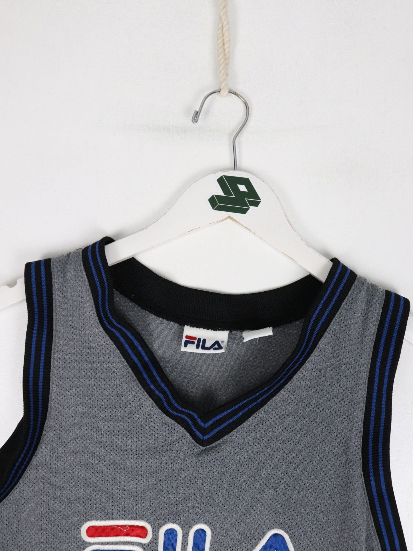 Vintage Fila Baksetball Jersey Mens Small Grey