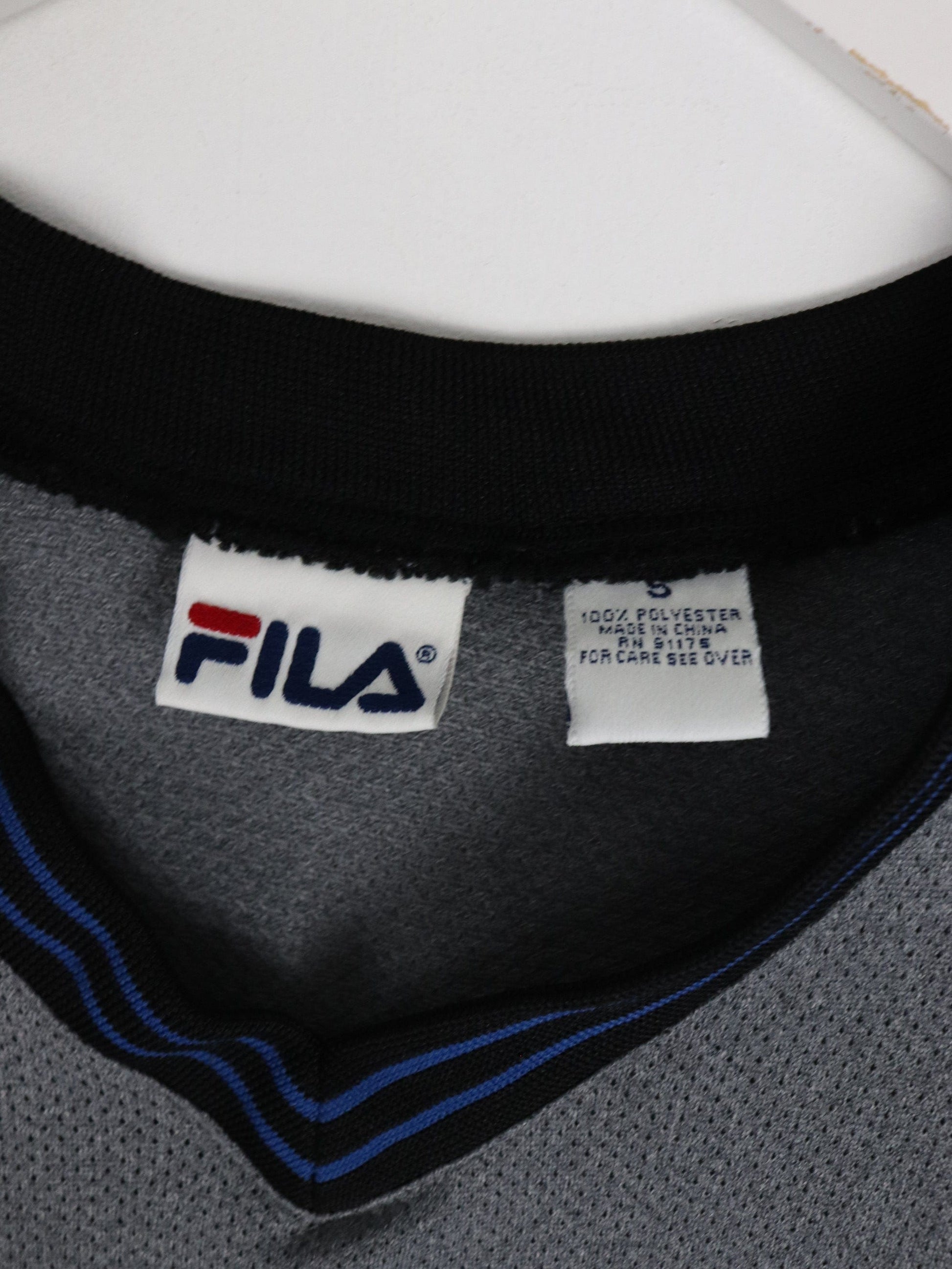 Vintage Fila Baksetball Jersey Mens Small Grey
