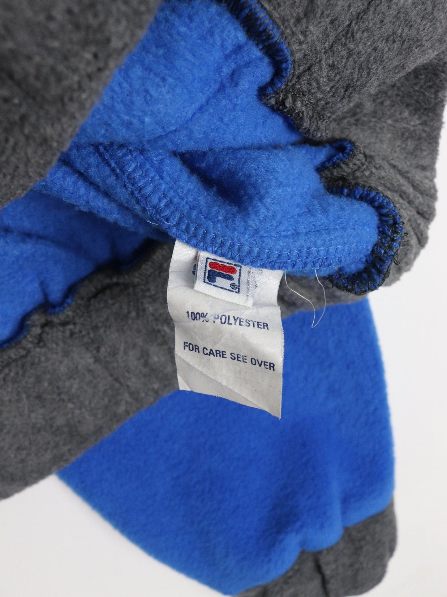 Vintage Fila Sweater Mens Small Blue Fleece Hoodie