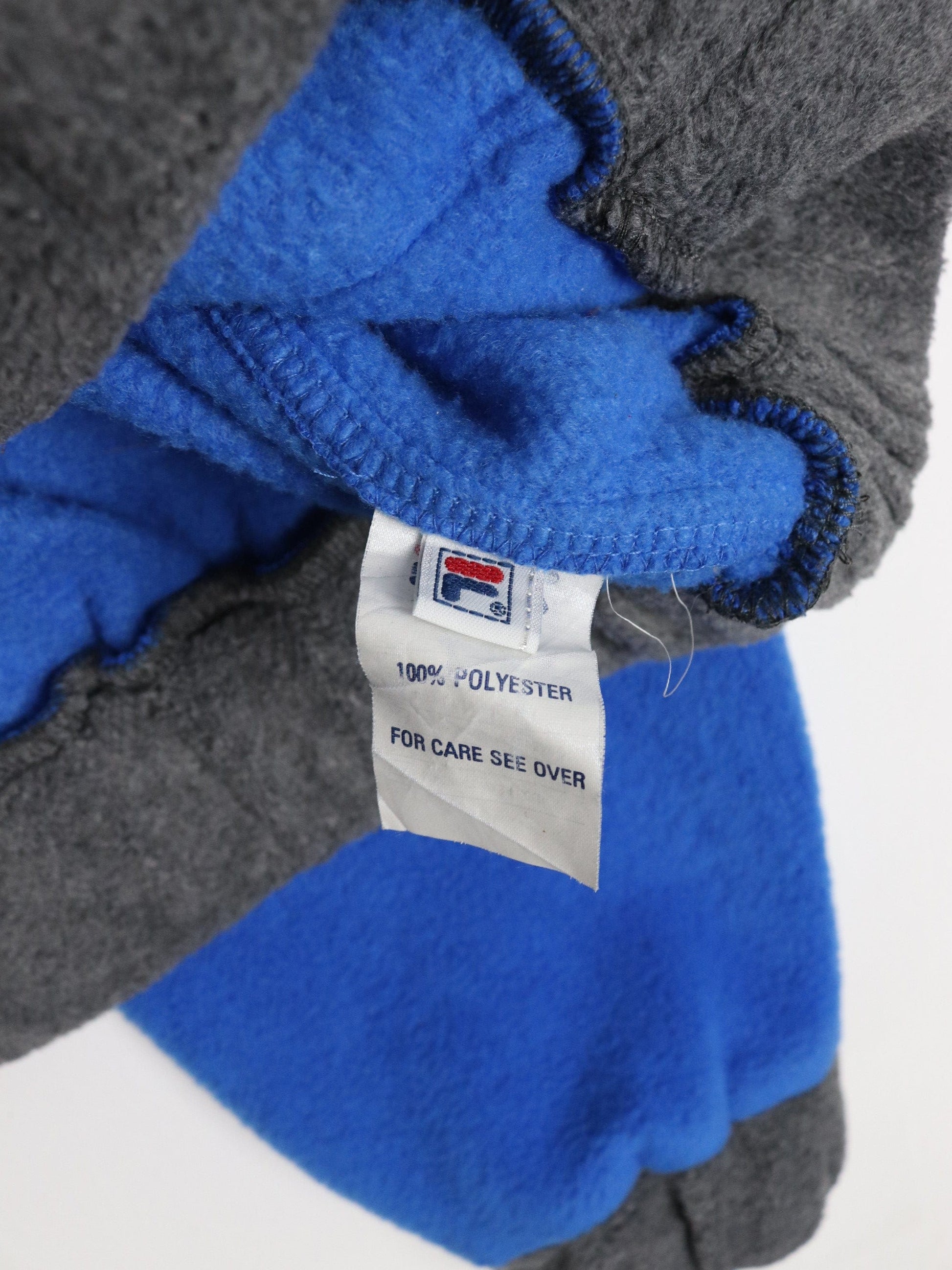 Vintage Fila Sweater Mens Small Blue Fleece Hoodie