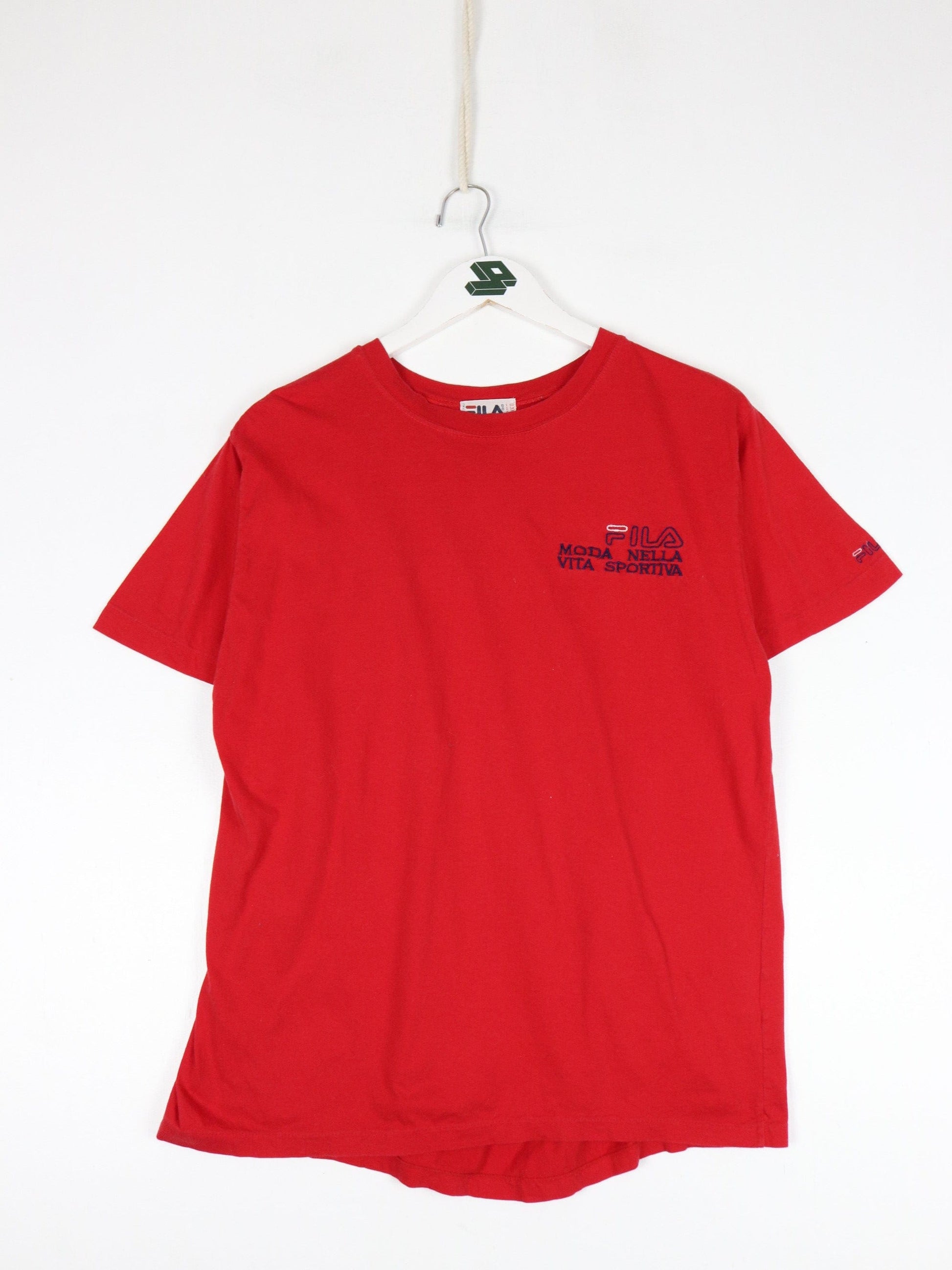 Vintage Fila T Shirt Fits Mens Small Red 90s