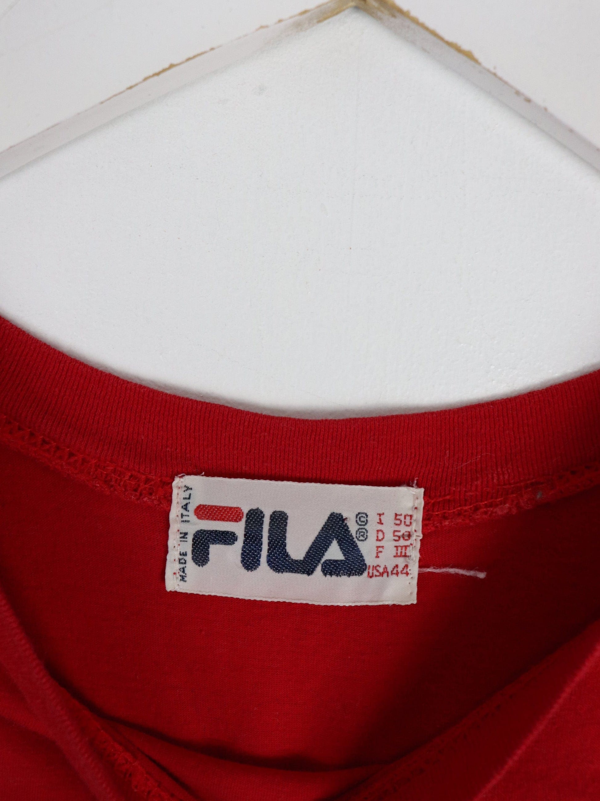 Vintage Fila T Shirt Fits Mens Small Red 90s