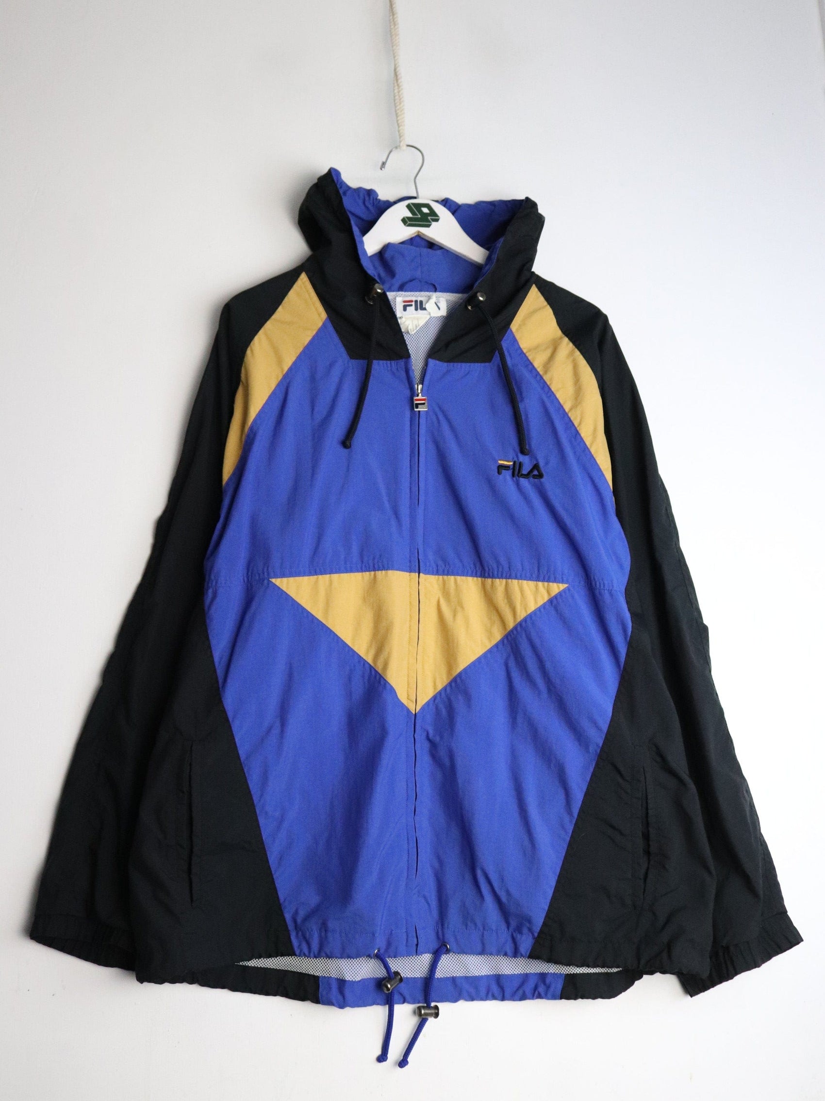 Vintage Fila Windbreaker Mens Large Blue