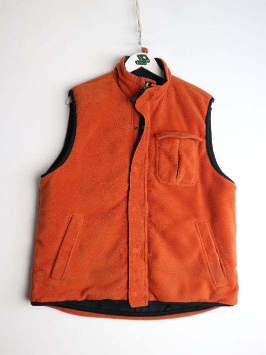 Vintage Firefly Vest Mens Medium Blue Orange Fleece Reversible from propervintagecanada