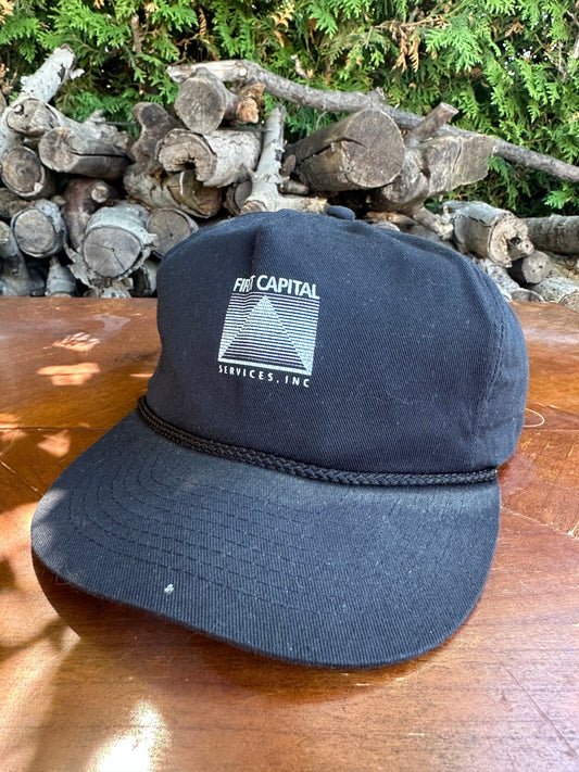 Vintage First Capital Hat Adult Black Snap Back from propervintagecanada